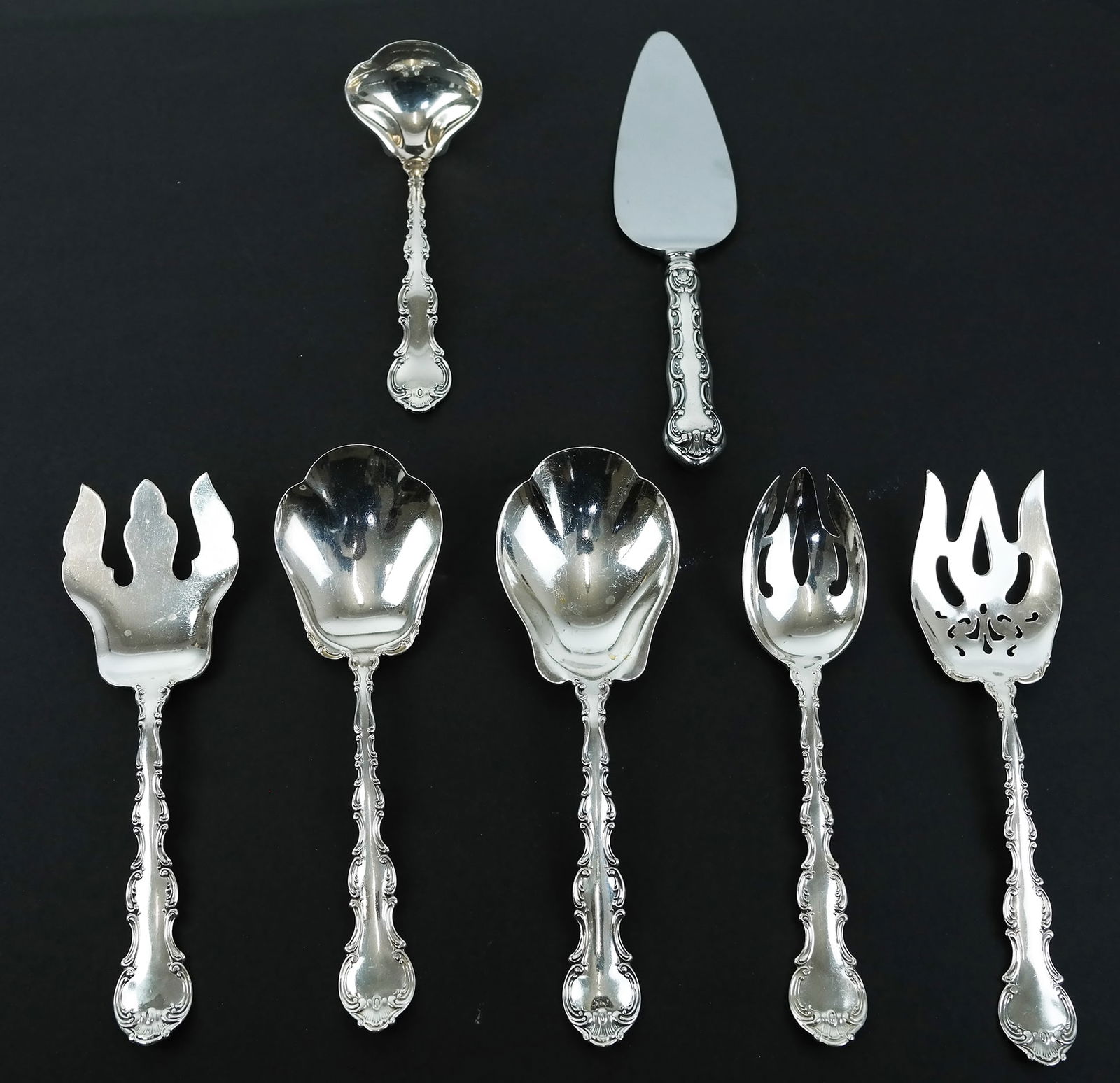 Seven Sterling Silver Service Flatware Pieces (1 of 11)