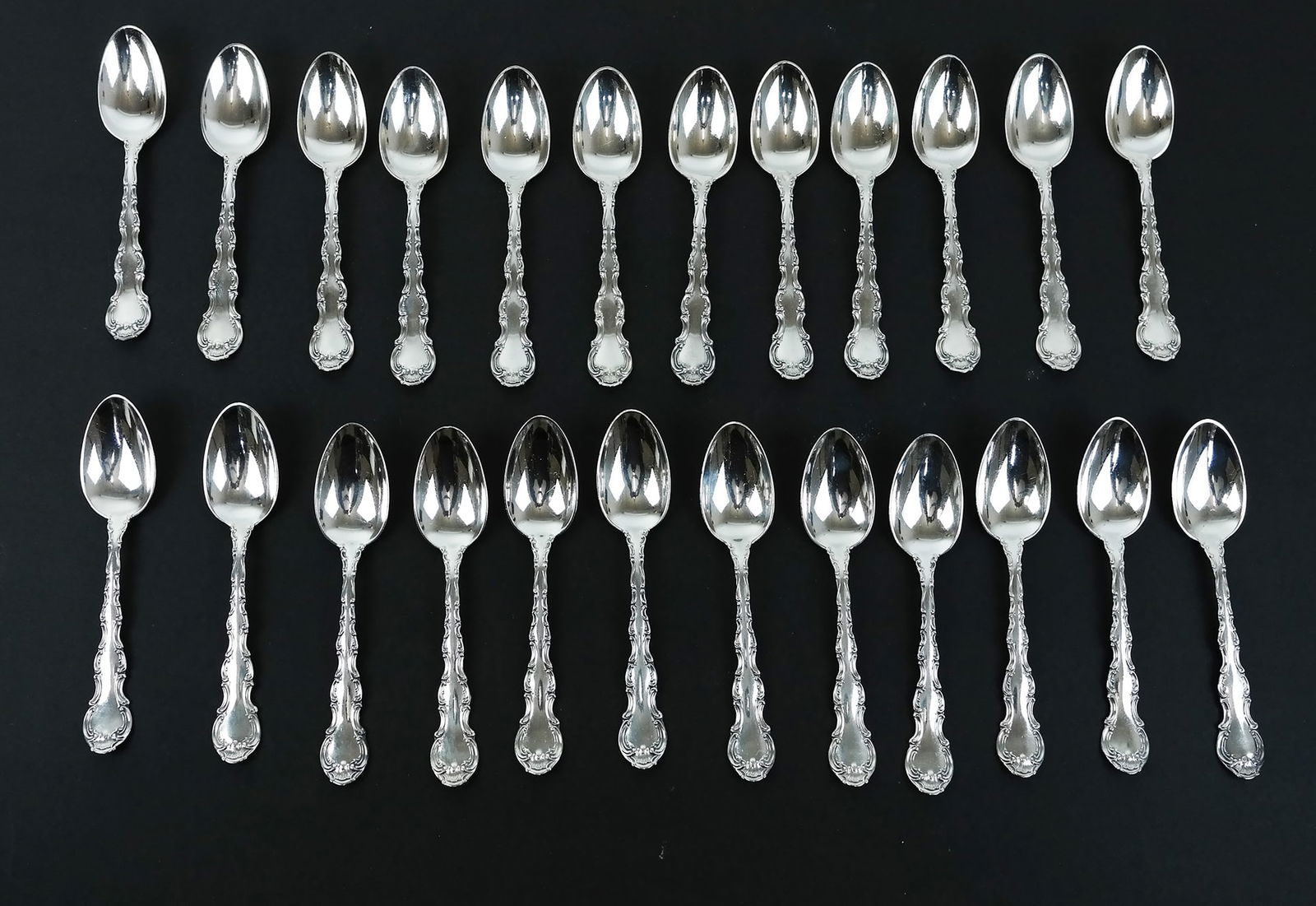 Twenty-Four Sterling Silver Teaspoons (1 of 7)