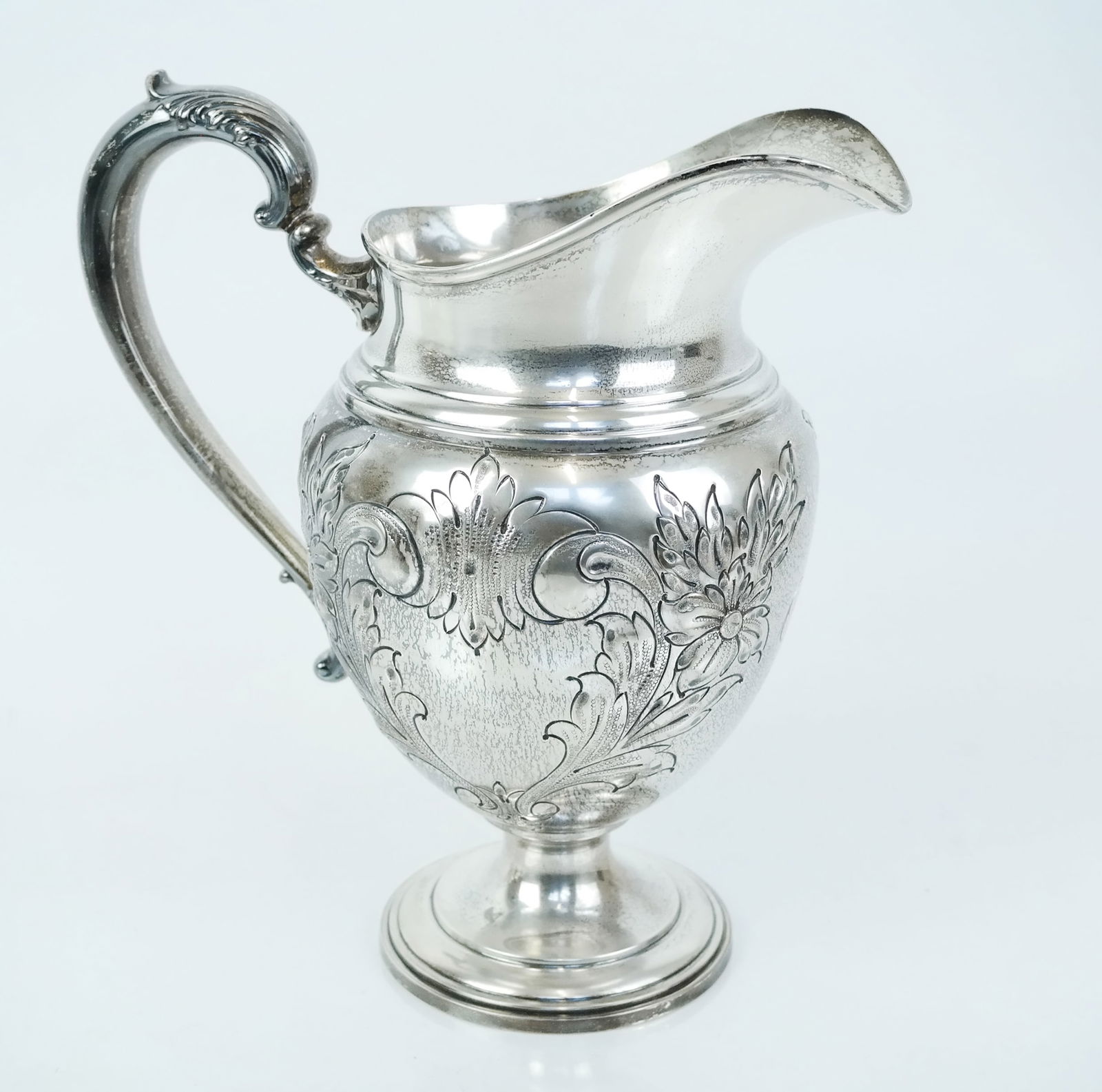 Sterling Silver Floral Water Pitcher (1 of 8)