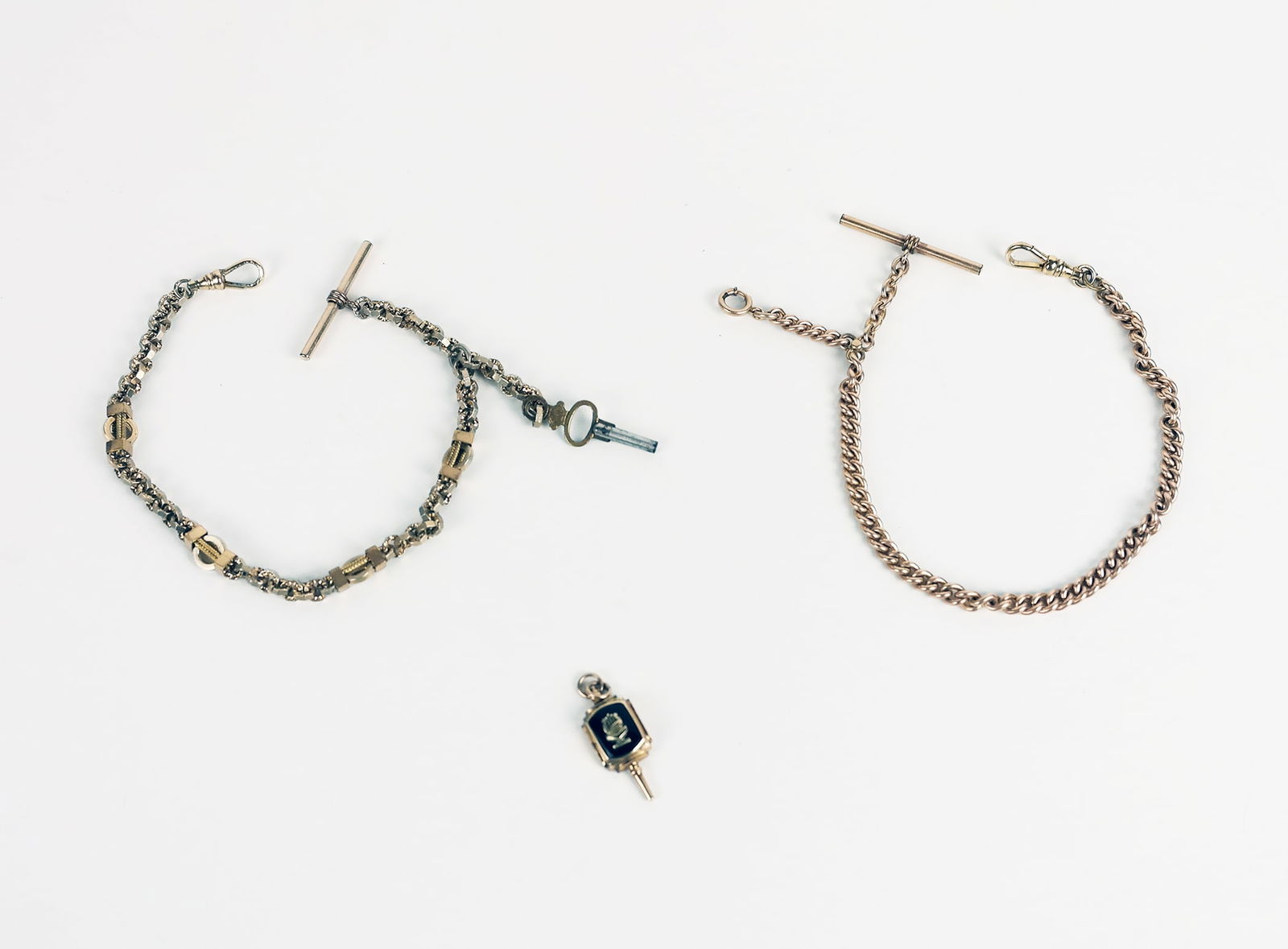 Two Gold-Tone Watch Fob Chains & Pendant (1 of 6)