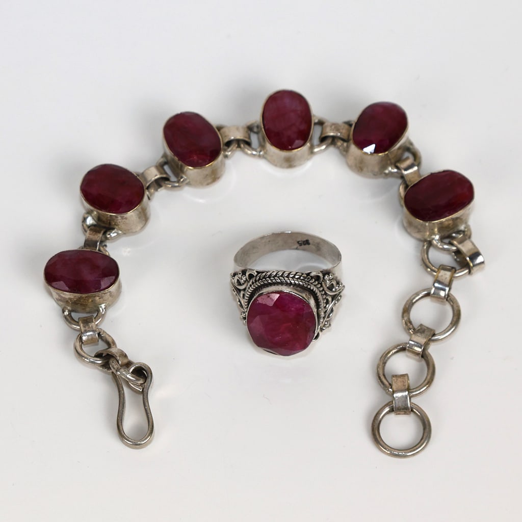 Sterling Silver Ring and Bracelet (1 of 10)