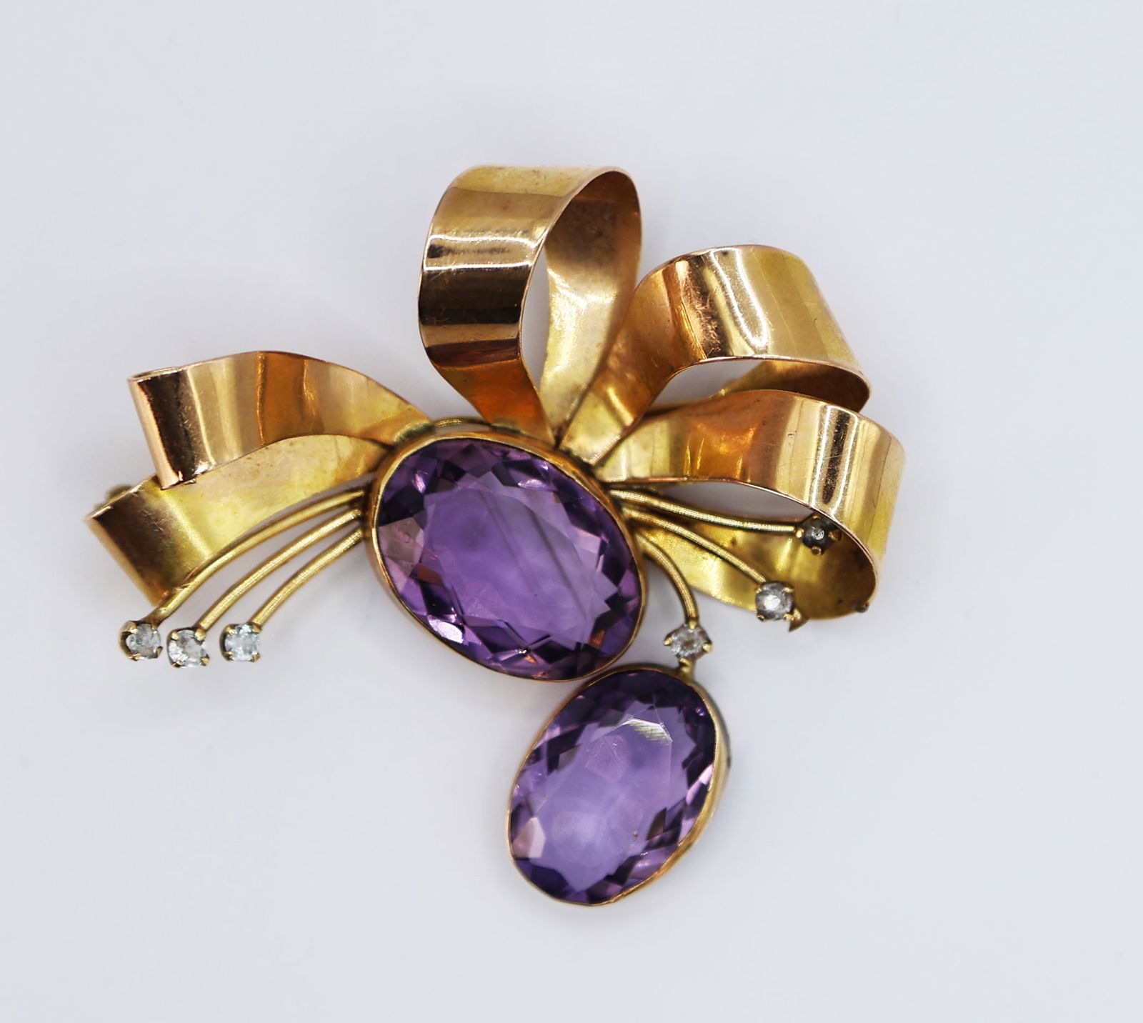 14K Gold Ribbon Brooch (1 of 9)