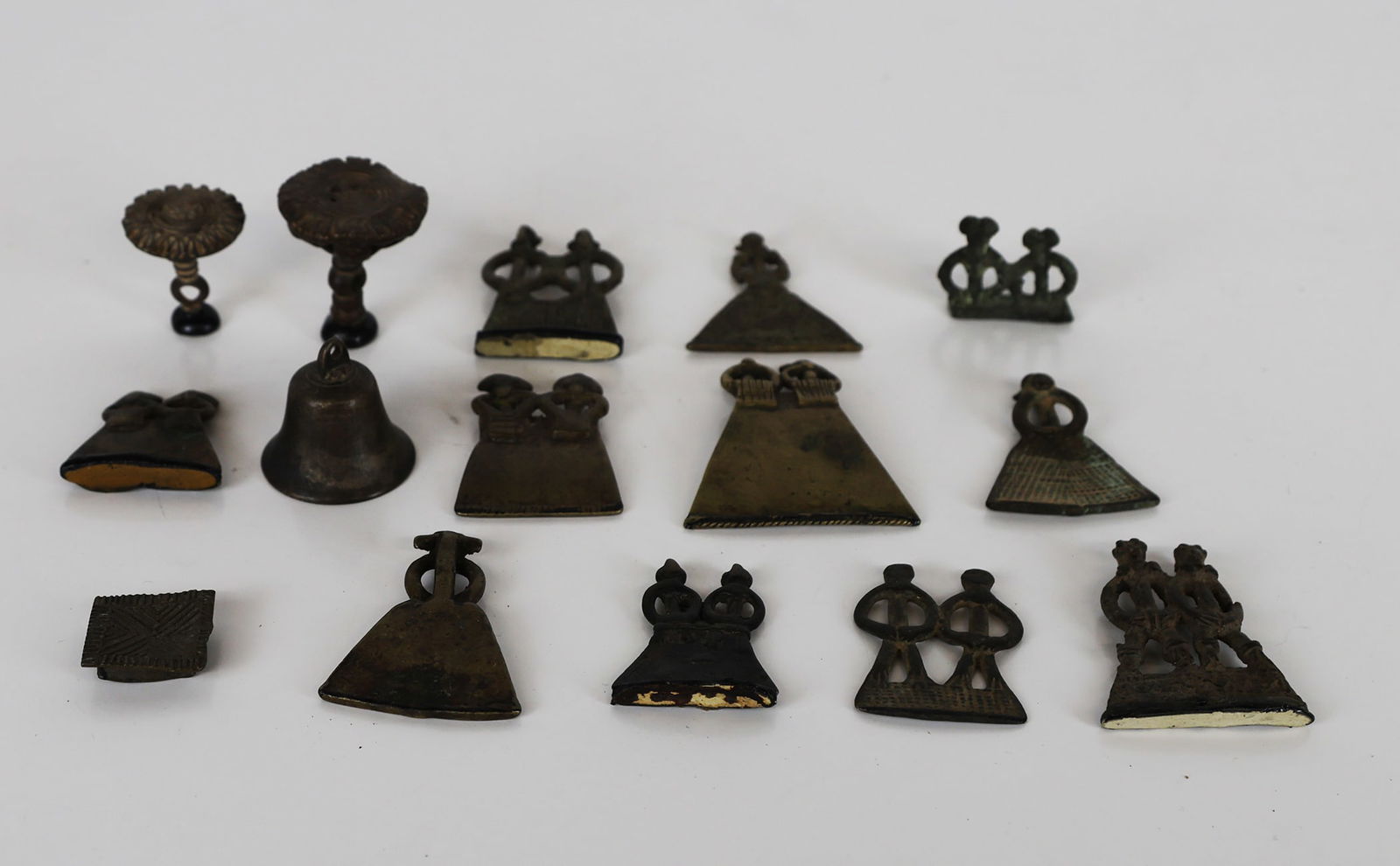 Group of 15 Small Antique Bronze Sculptures (1 of 6)