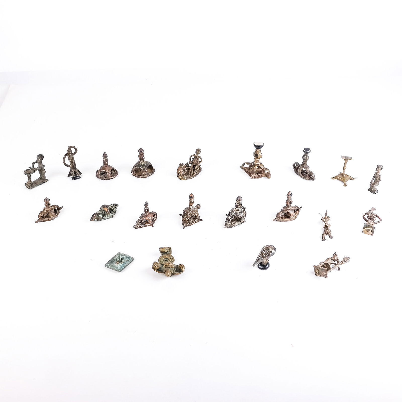 Group of 21 Small Antique Bronze Sculptures (1 of 9)