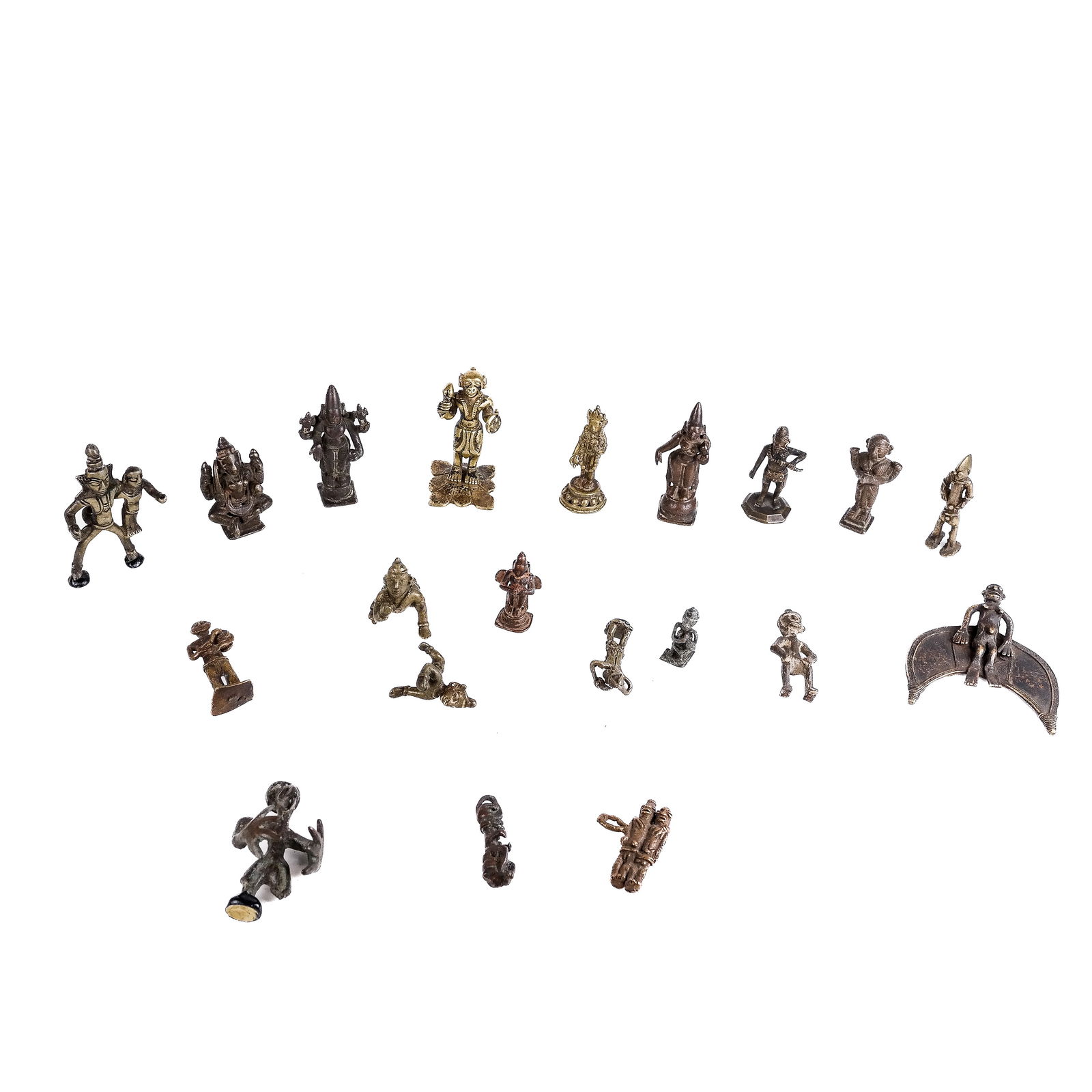 Group of 20 Small Antique Bronze Sculptures (1 of 9)