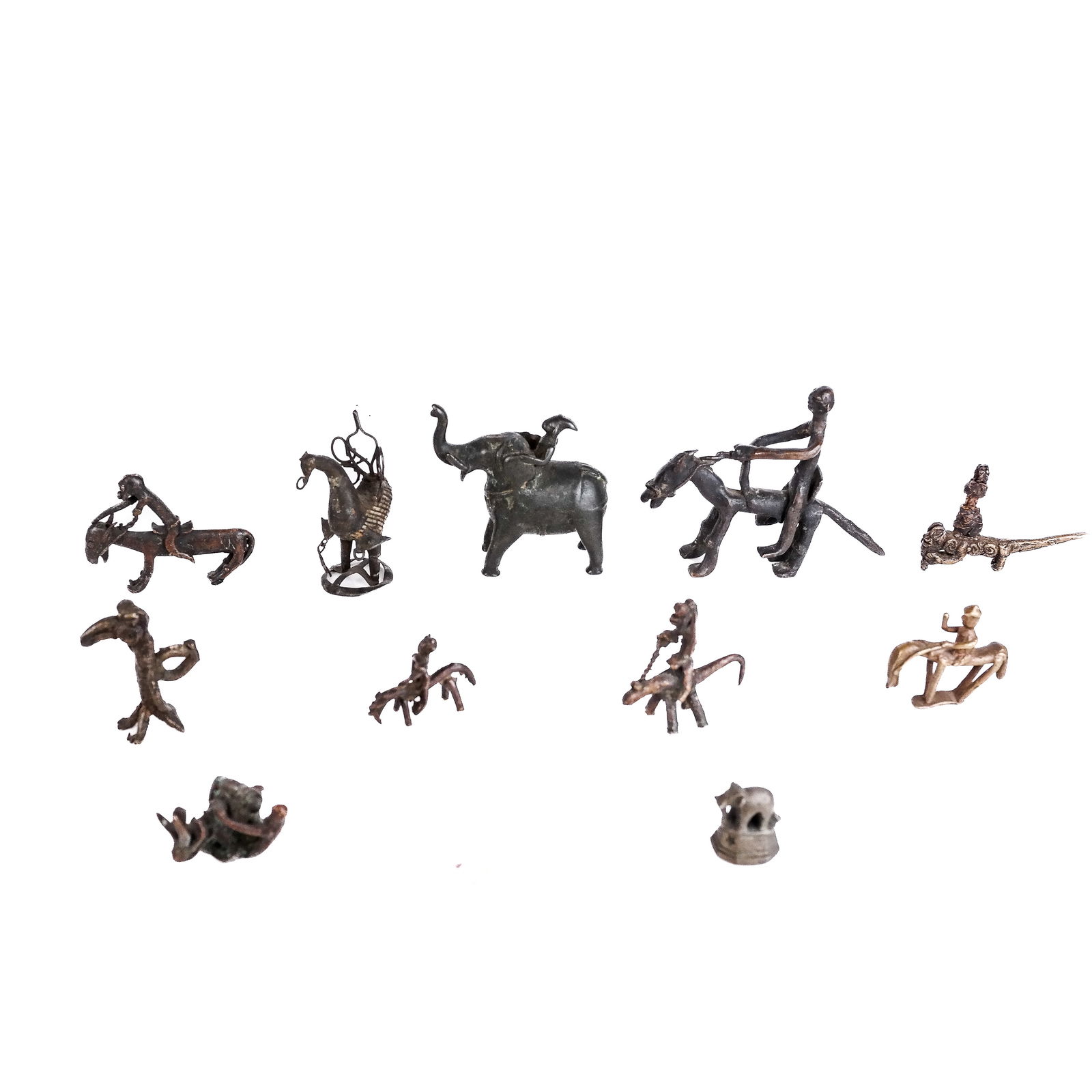 Group of 12 Small Antique Bronze Sculptures (1 of 8)