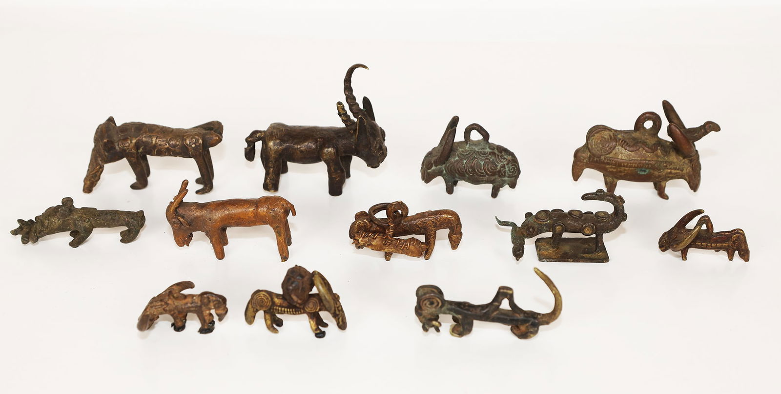 Group of 12 Small Antique Bronze Sculptures (1 of 4)