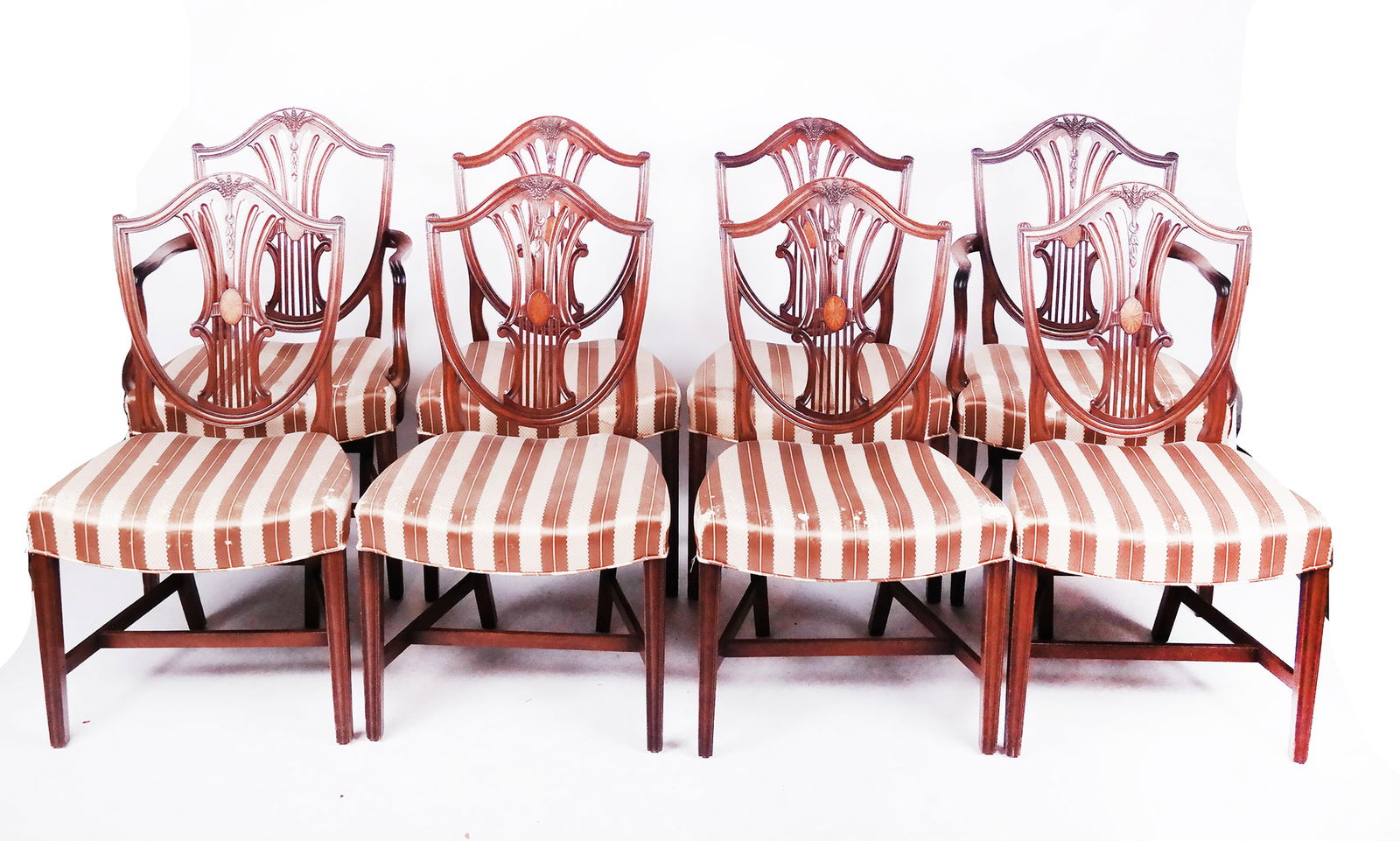 Set of 8 Sheraton-Style Dining Chairs (1 of 10)