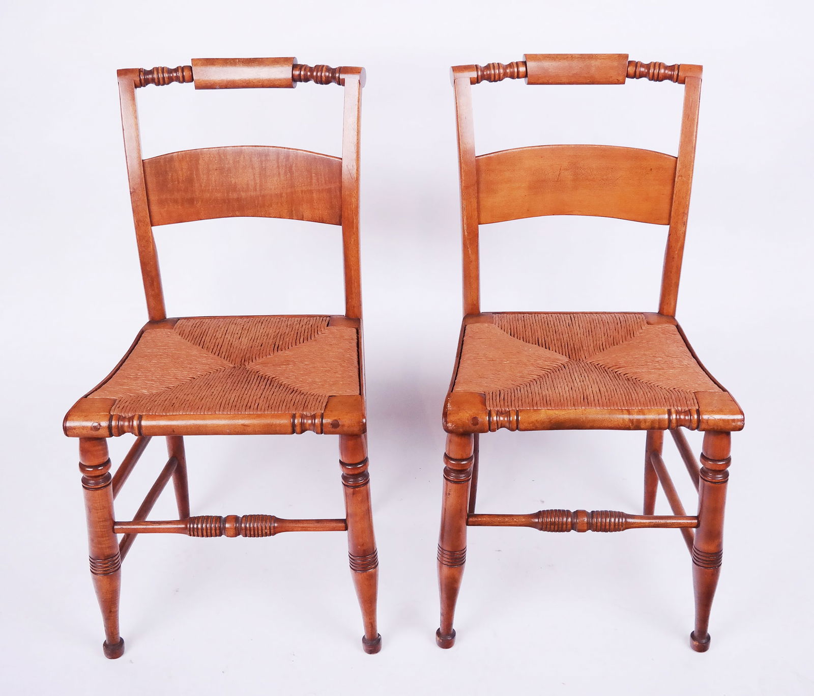 Pair of American Rush Seat Side Chairs (1 of 6)
