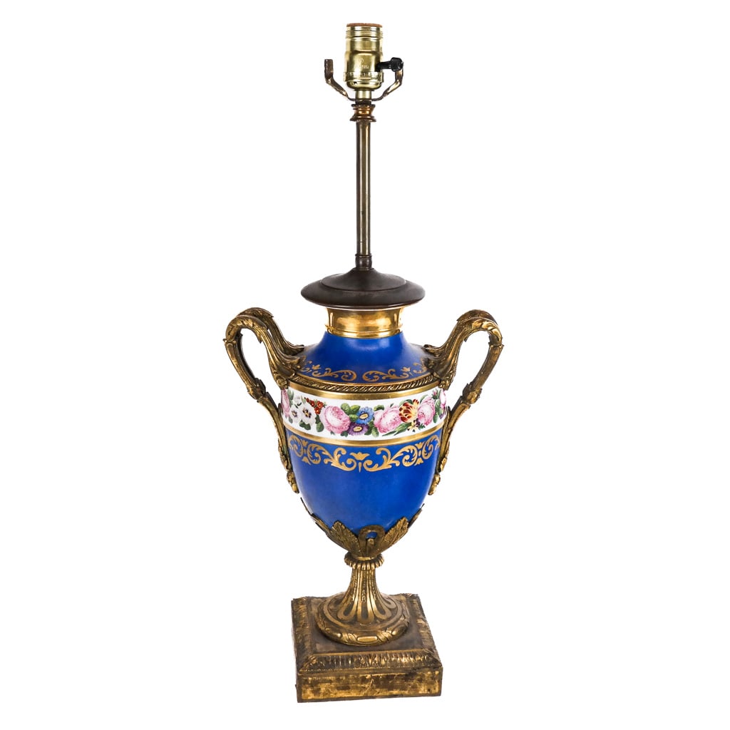 Paris Porcelain Bronze-Mounted Lamp (1 of 6)