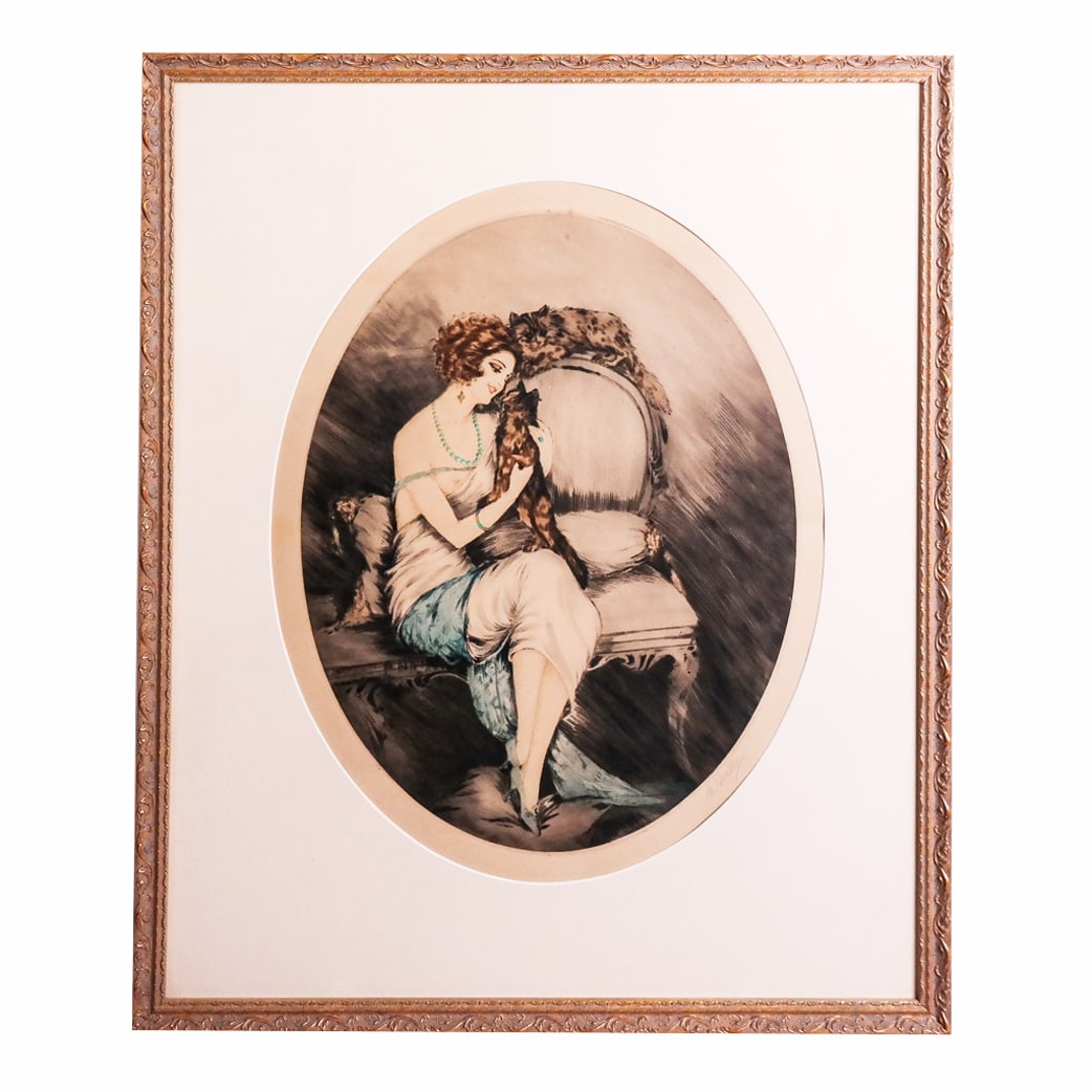 Louis ICART-Style Colored Print (1 of 12)
