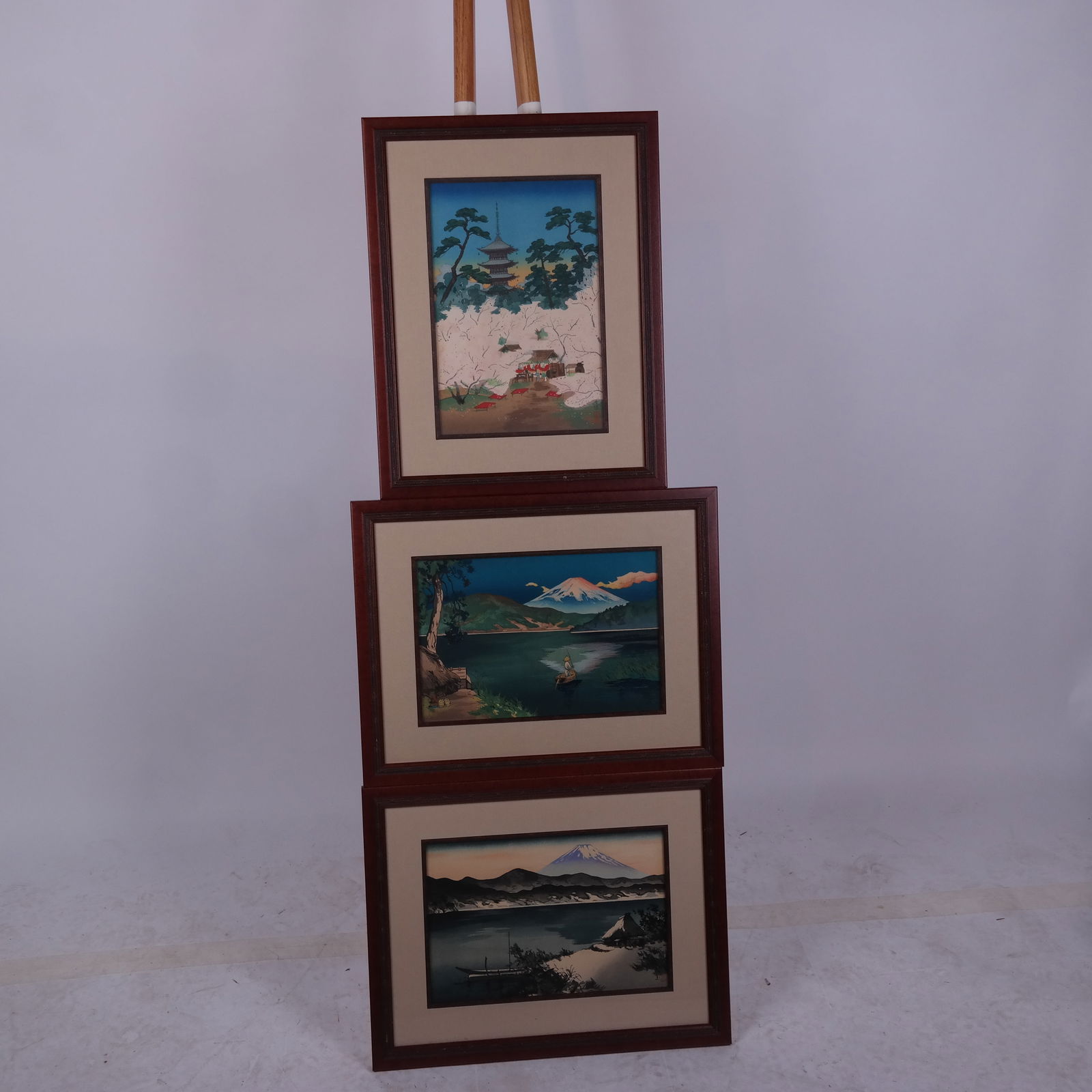 Set of Three Framed Asian Prints (1 of 16)