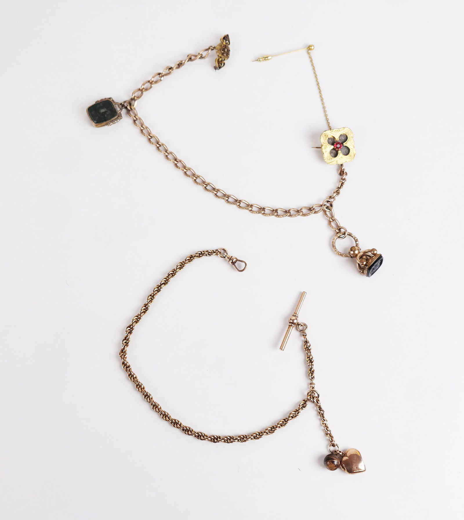 Two Gold-Filled Watch Fobs with Charms (1 of 11)