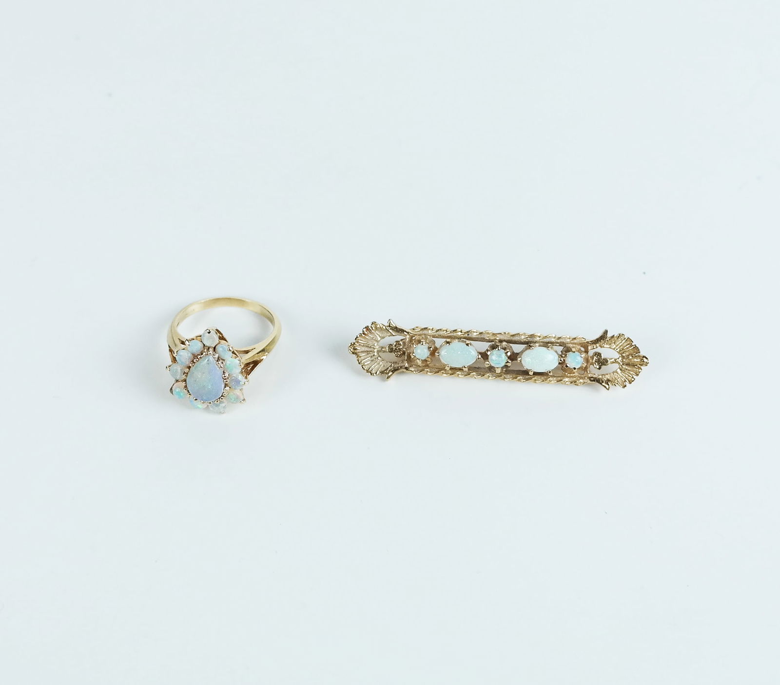 14K Yellow Gold Bar Pin and Ring (1 of 5)