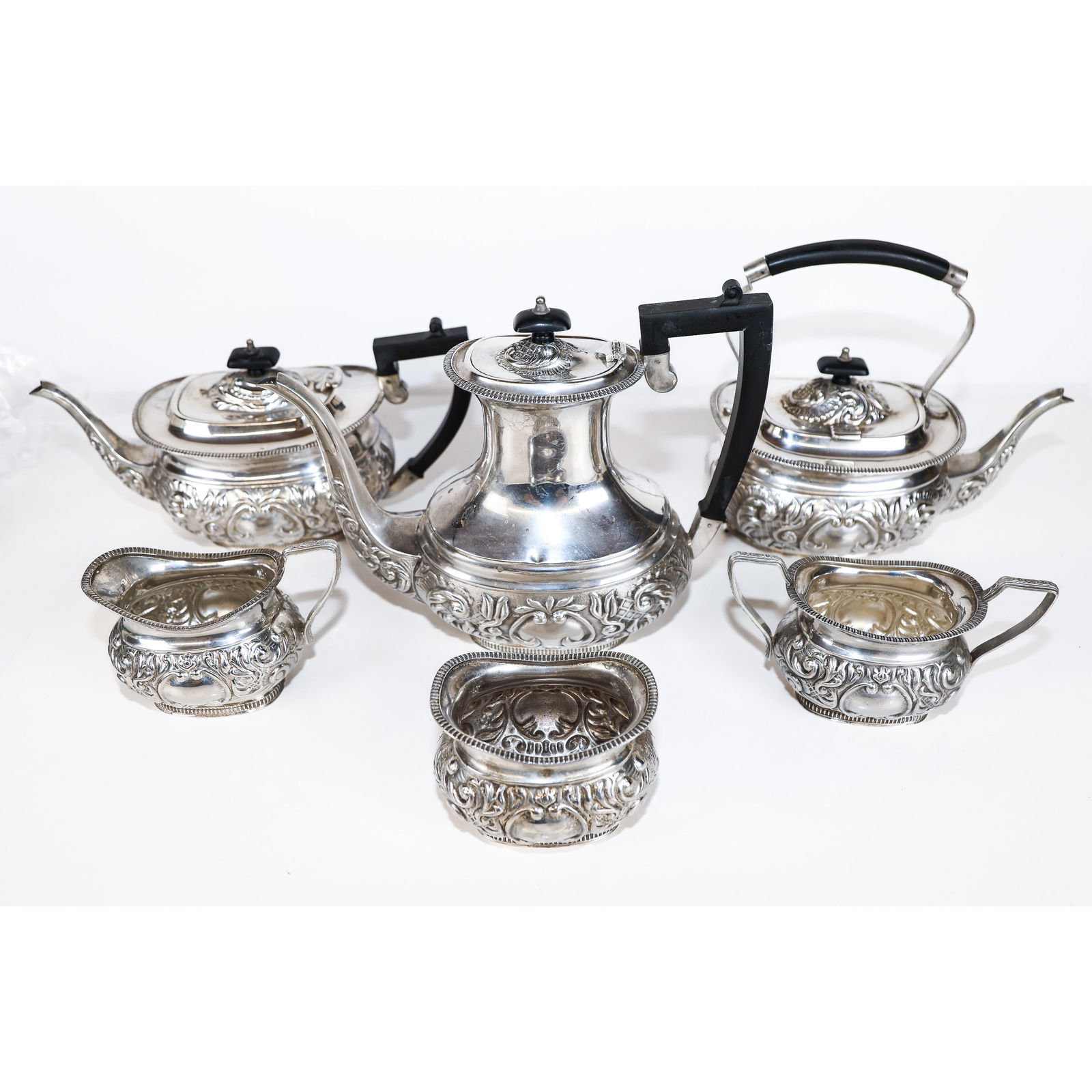 Six-Piece English Silver Plate Tea Set (1 of 19)