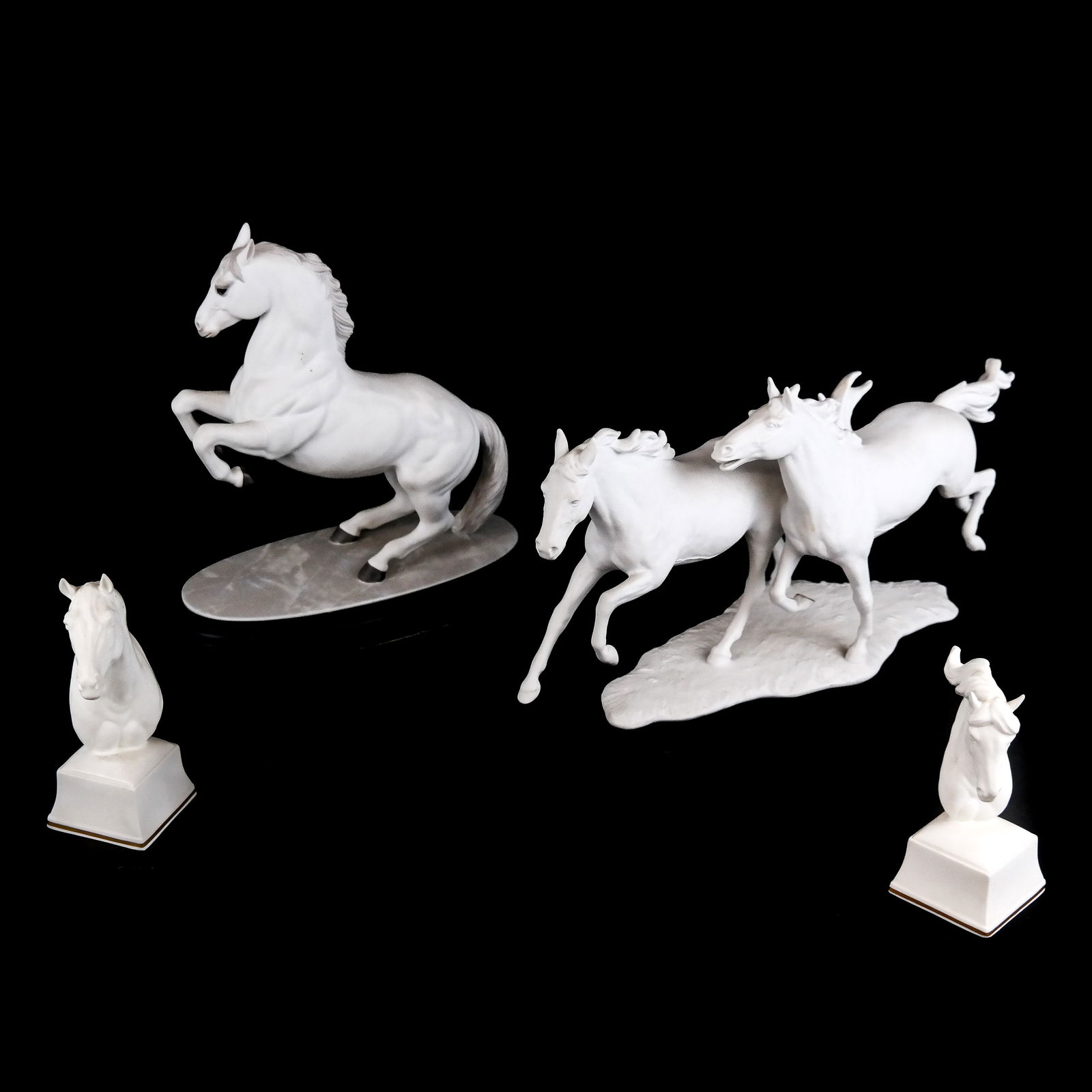 Group of 4 White Porcelain Sculptures (1 of 14)