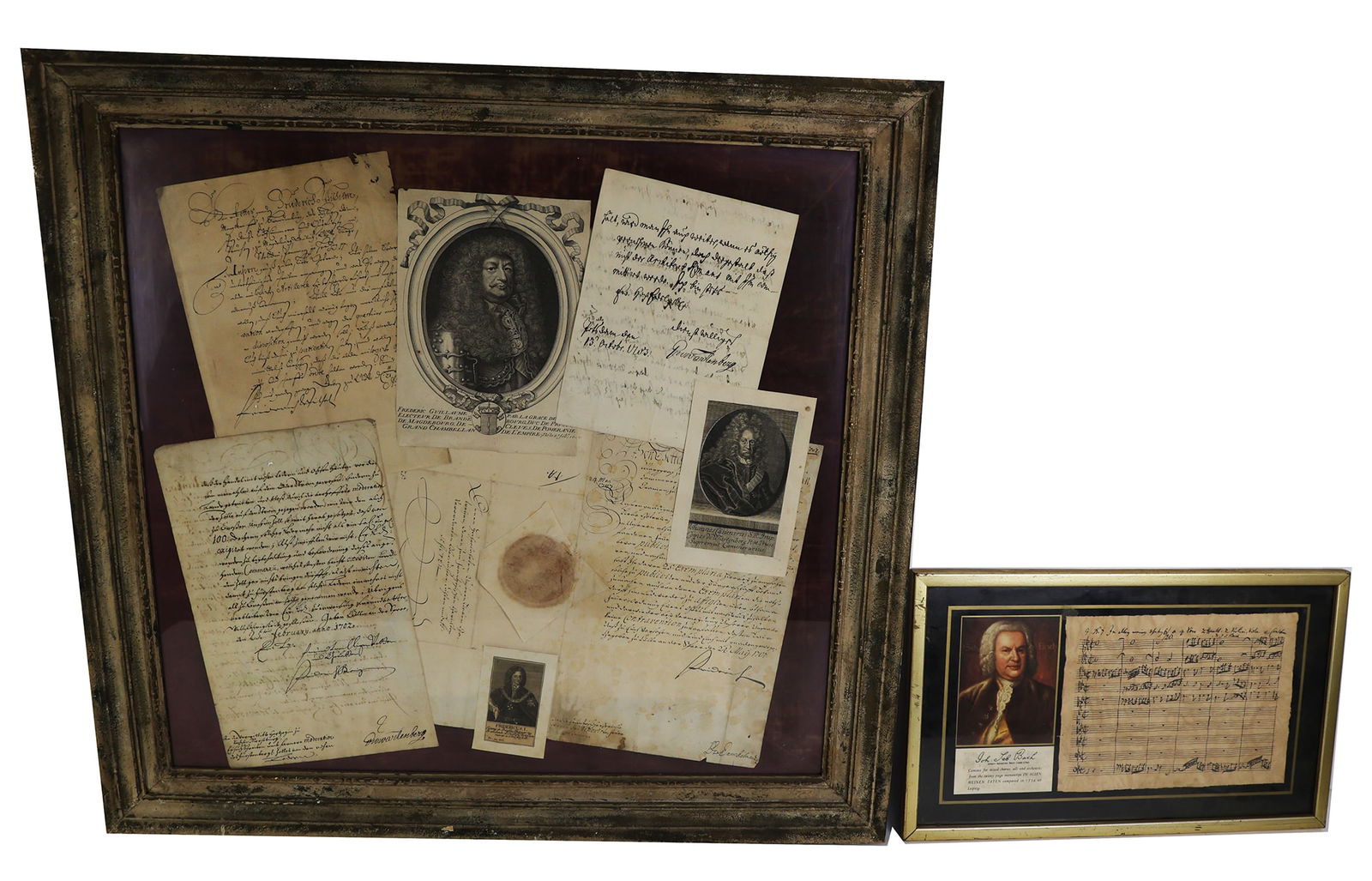 Two Framed Antique Written Collages (1 of 10)