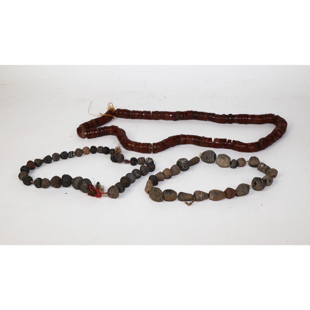 Three Beaded Stone & Terracotta Necklaces (1 of 7)
