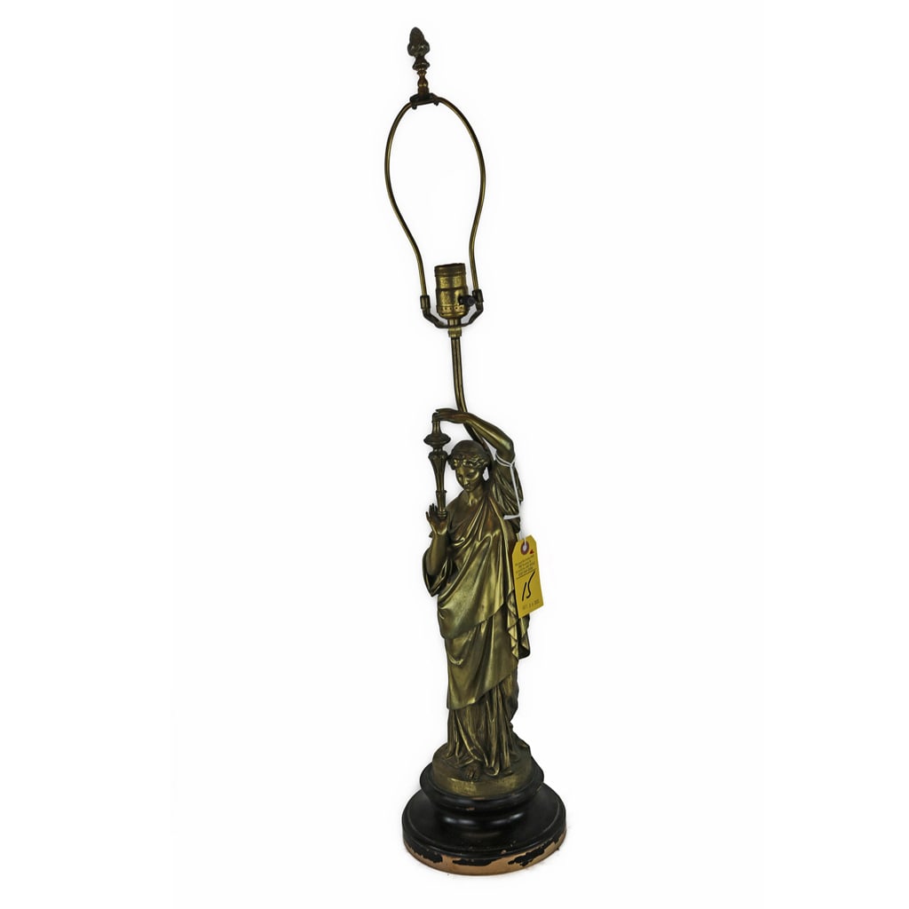 Bronze Figural Mounted Lamp (1 of 5)