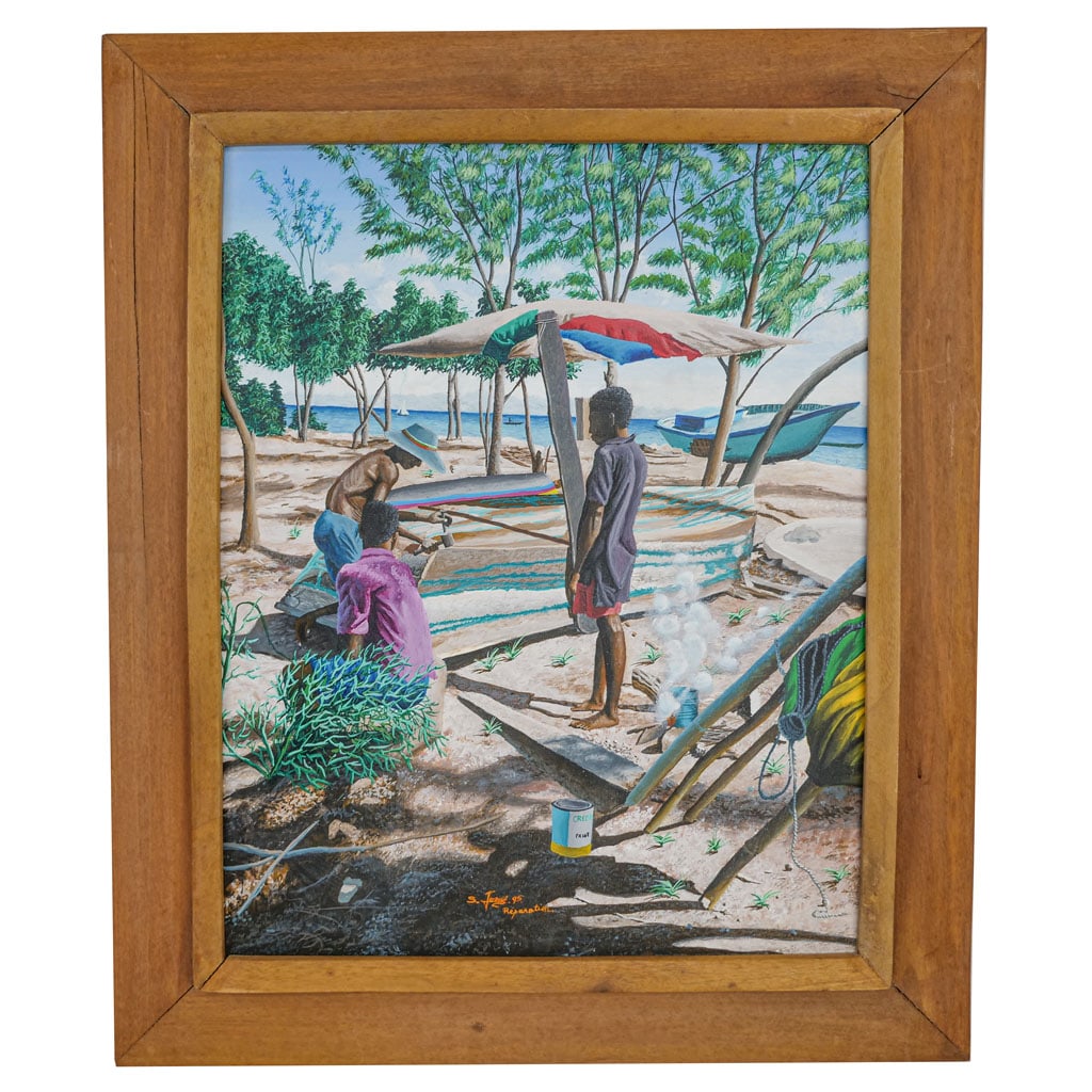 S. JOSUE: "Reparation" - Oil on Canvas (1 of 5)