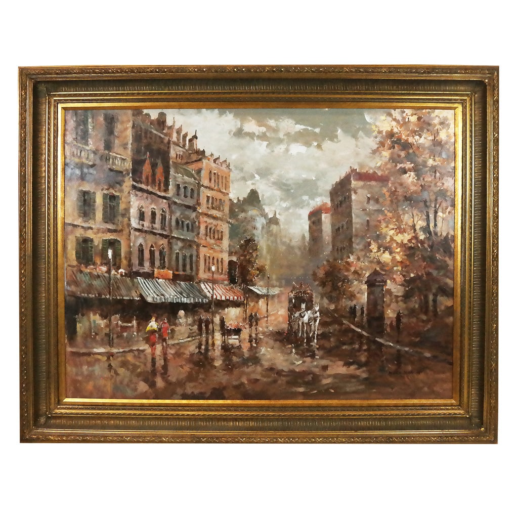 William H.: Large Figural Street Scene - O/C (1 of 10)