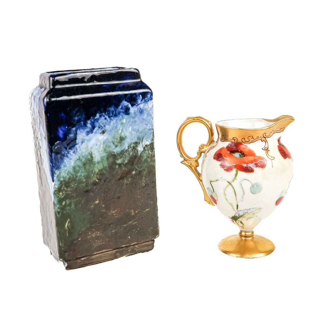 Two Vessels: 19th C. Vase & Pitcher (1 of 10)