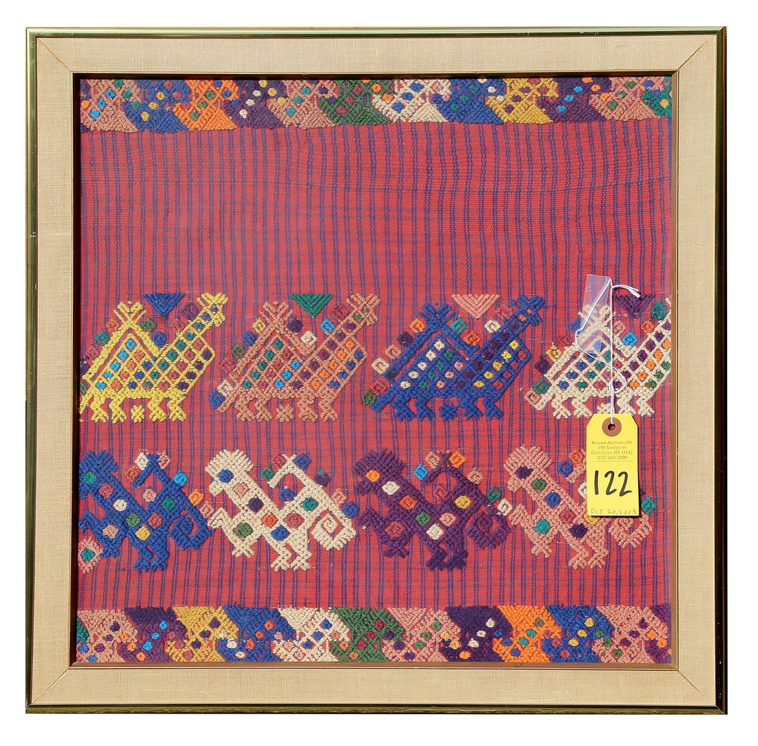 Vintage South American Embroidered Textile Panel (1 of 3)