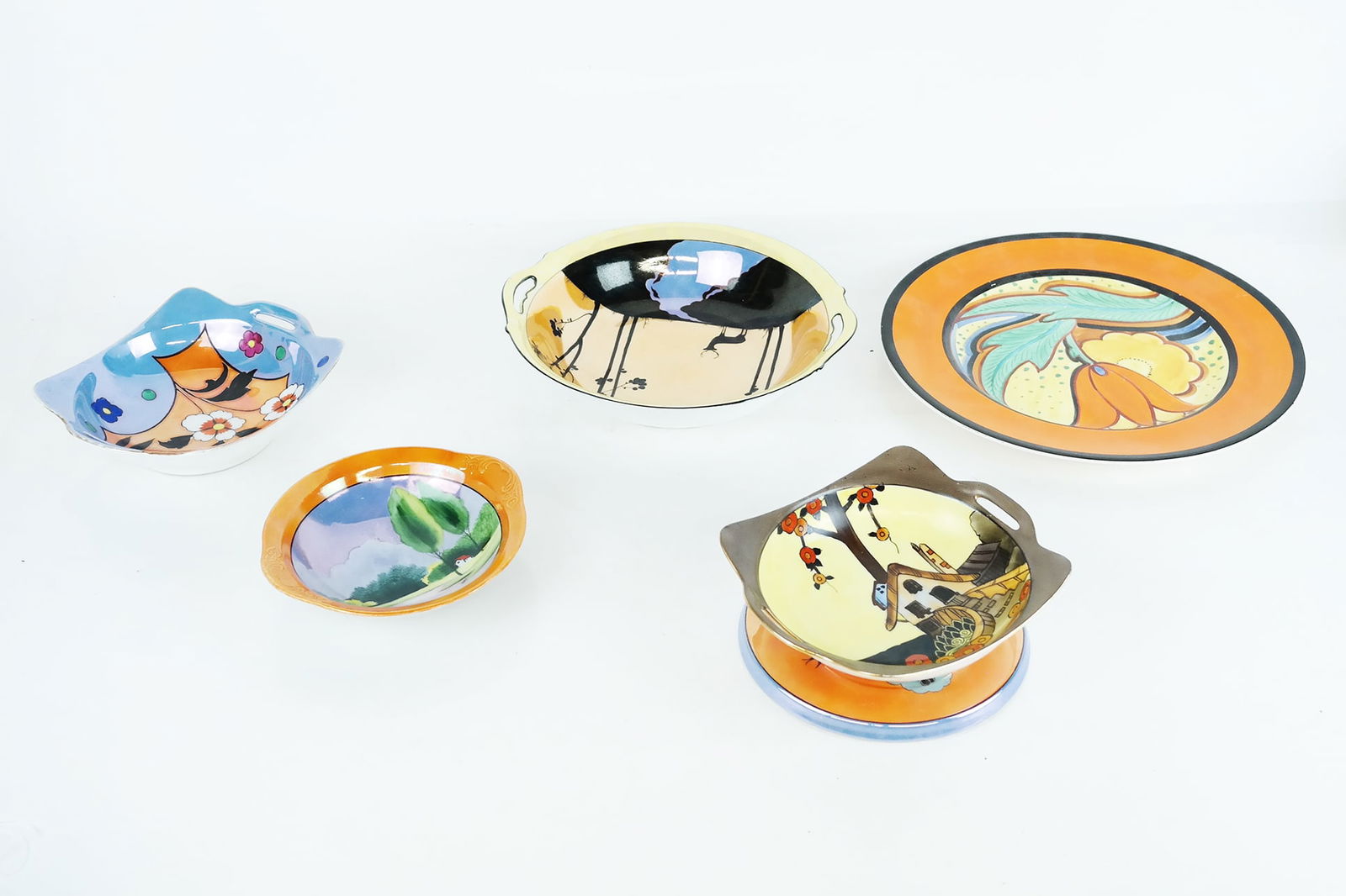 Japanese Porcelain Lusterware Plates & Dishes (5) (1 of 10)