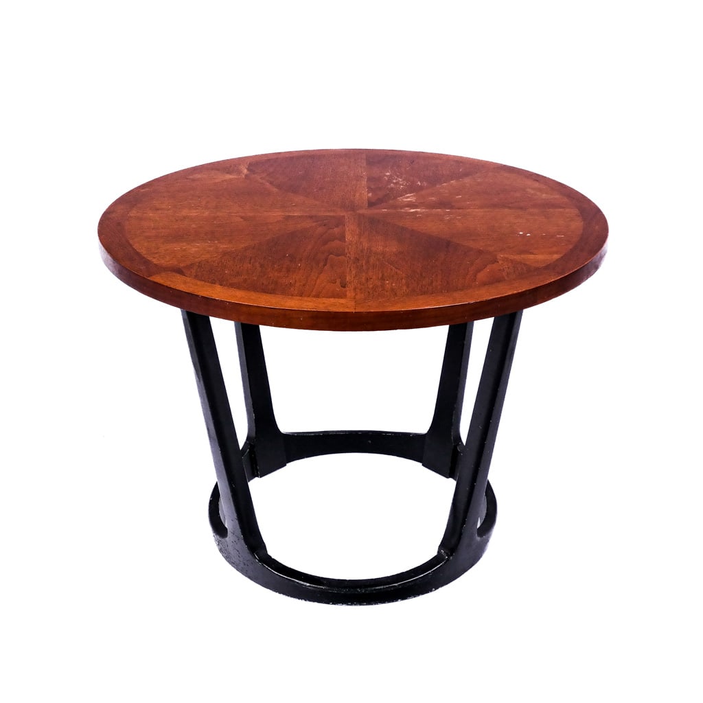 Mixed Wood Circular Low Table (1 of 5)