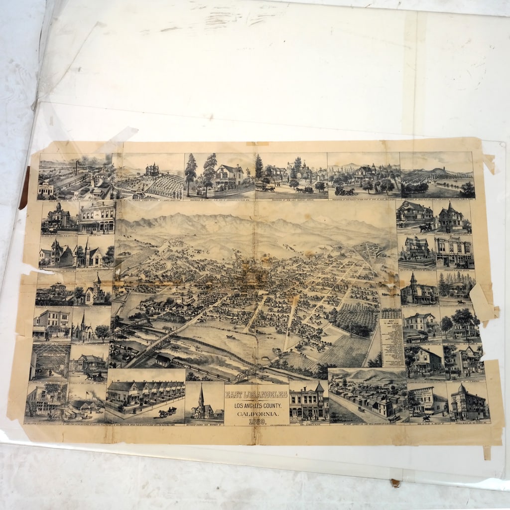 Antique 19th C. Map of East Los Angeles County (1 of 12)