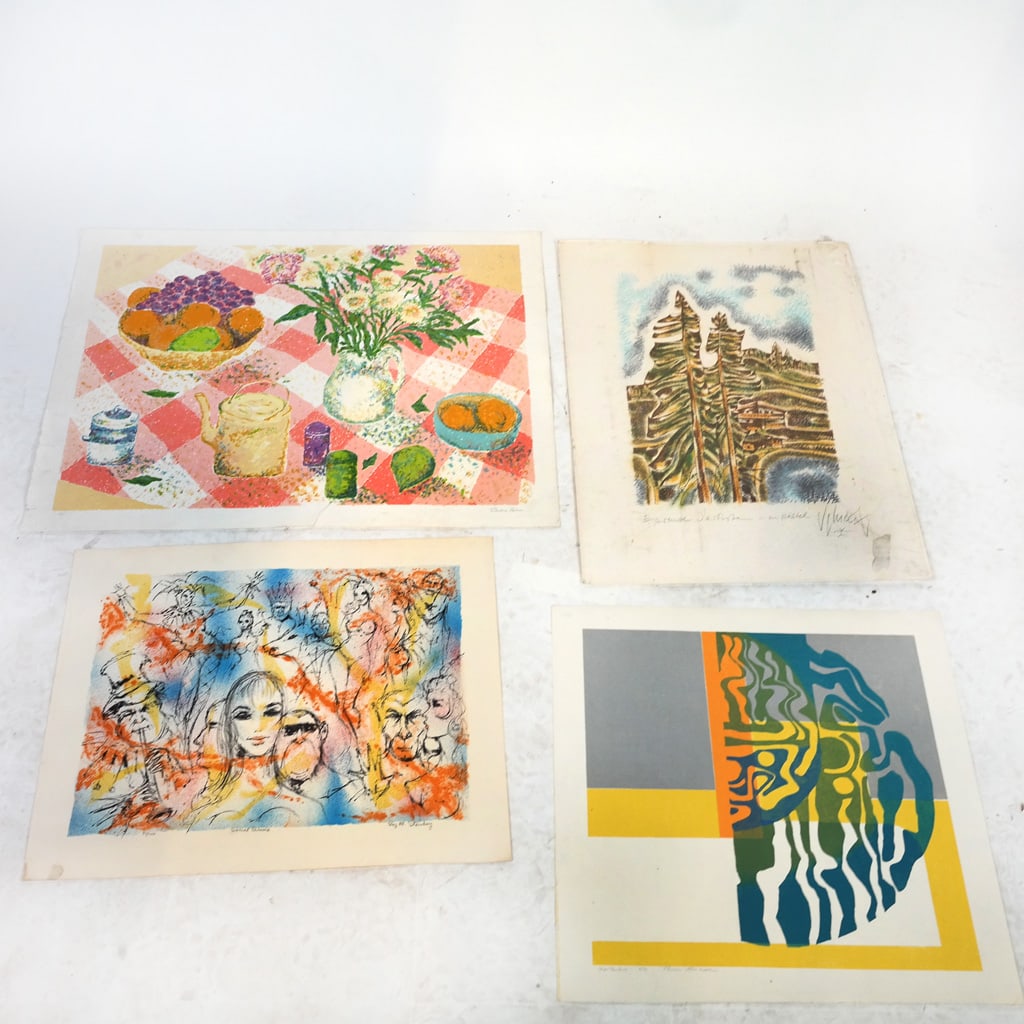 Group of Four Signed Artworks on Paper (1 of 13)
