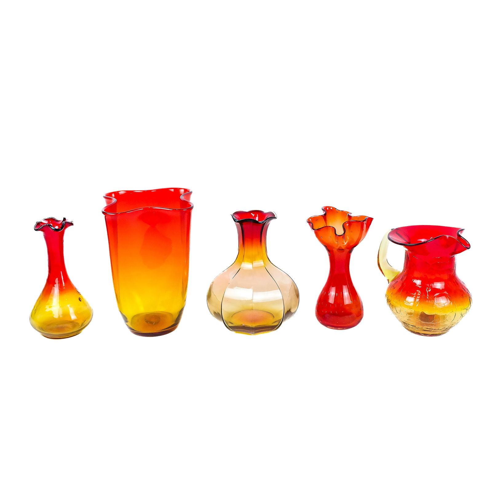 Blenko Vintage American Art Glass Vessels (5) (1 of 7)