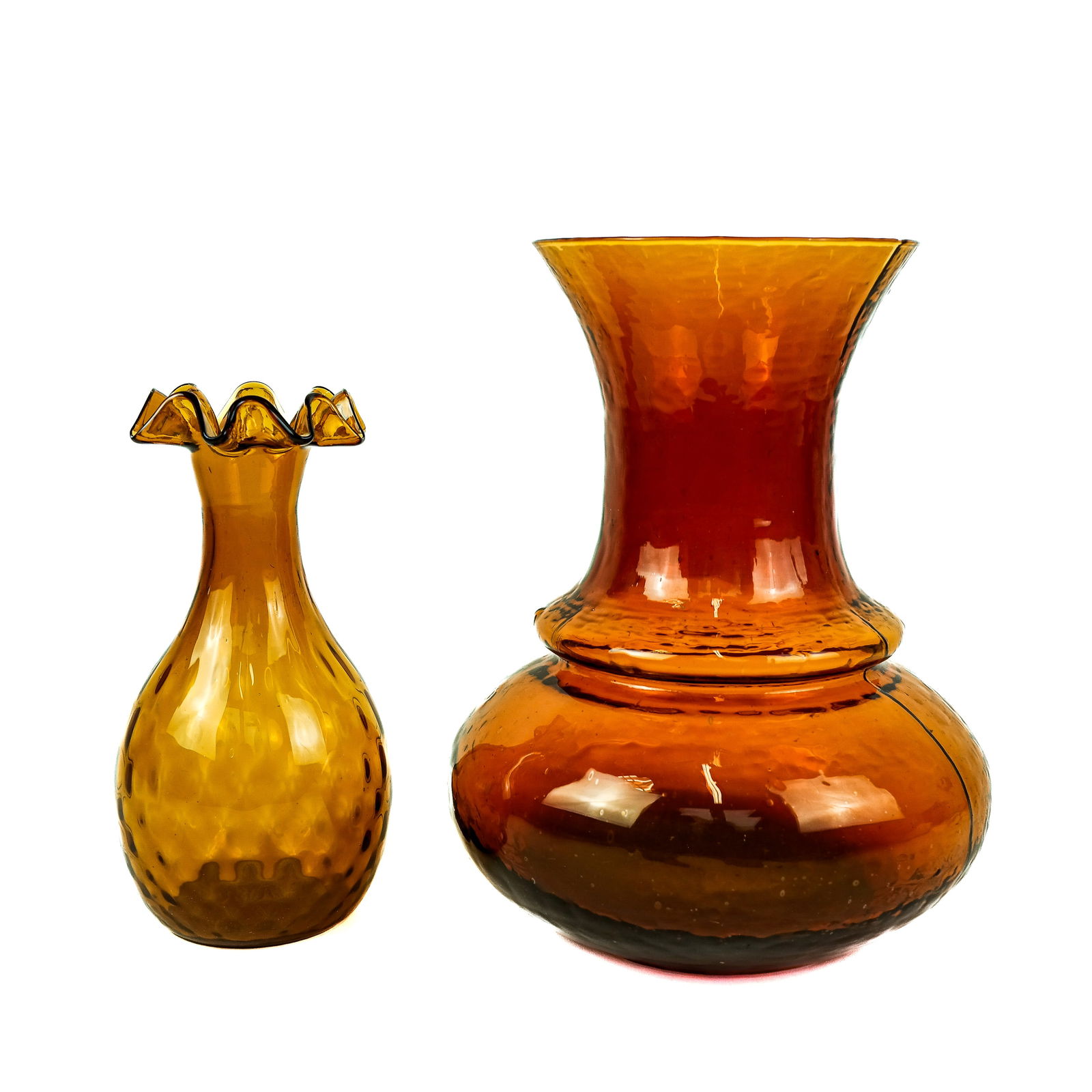 Vintage Brown Art Glass Vessels (2) (1 of 10)