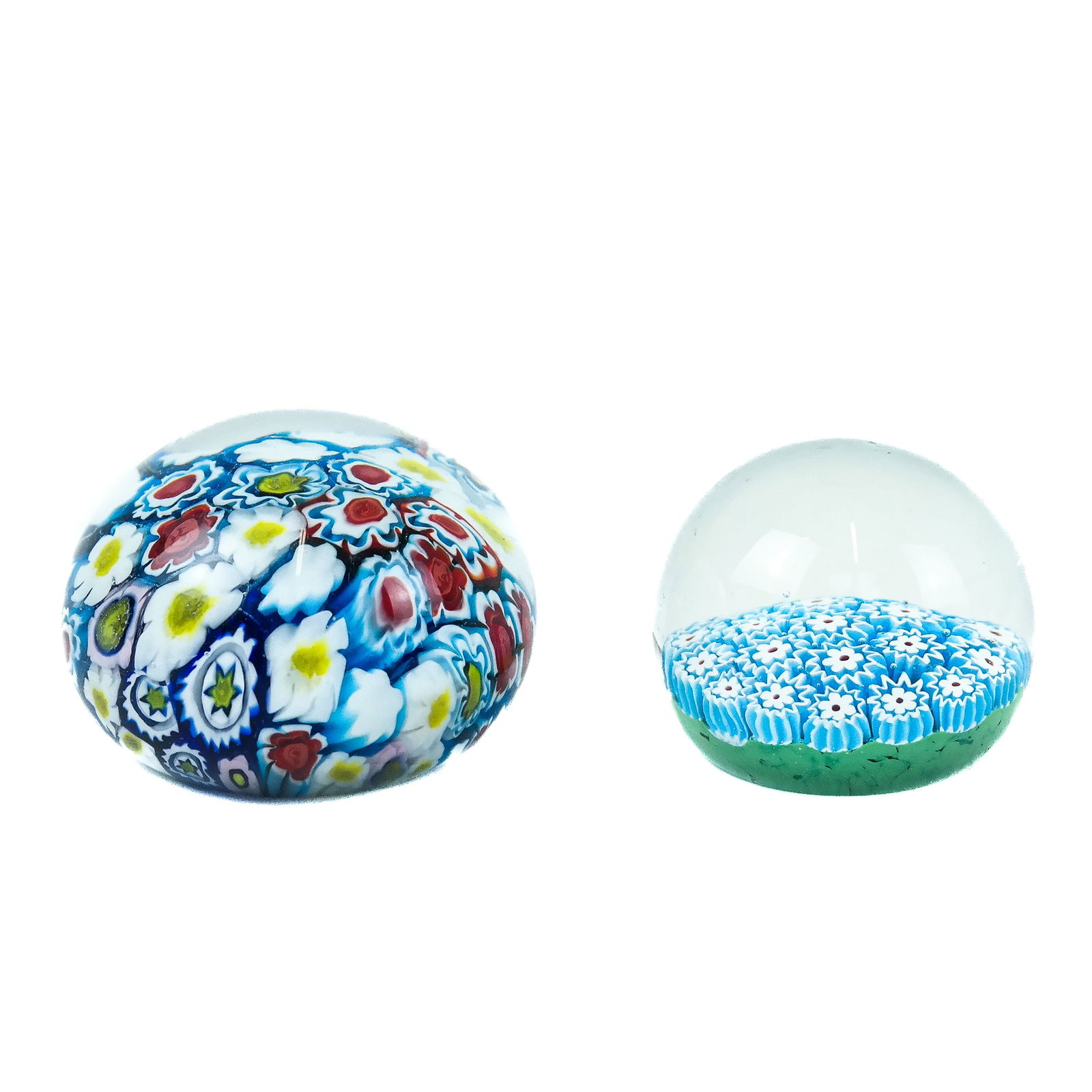 Two Murano Millefiori Glass Paperweights (1 of 7)