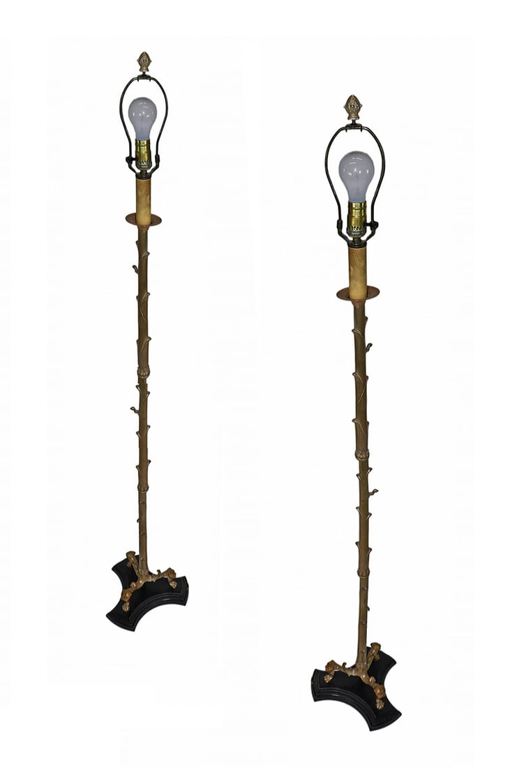 Pair of Hollywood Regency-Style Floor Lamps (1 of 4)