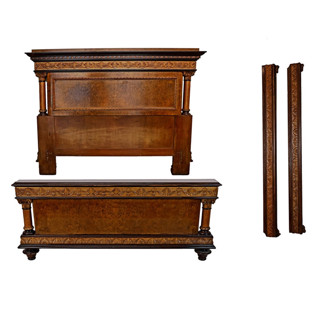 Classical-Style Mixed Wood Bed Frame (1 of 8)