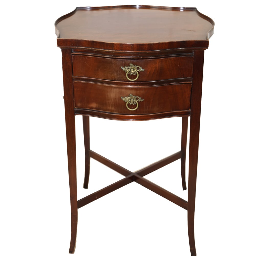 Mahogany Two-Drawer Side Table (1 of 14)