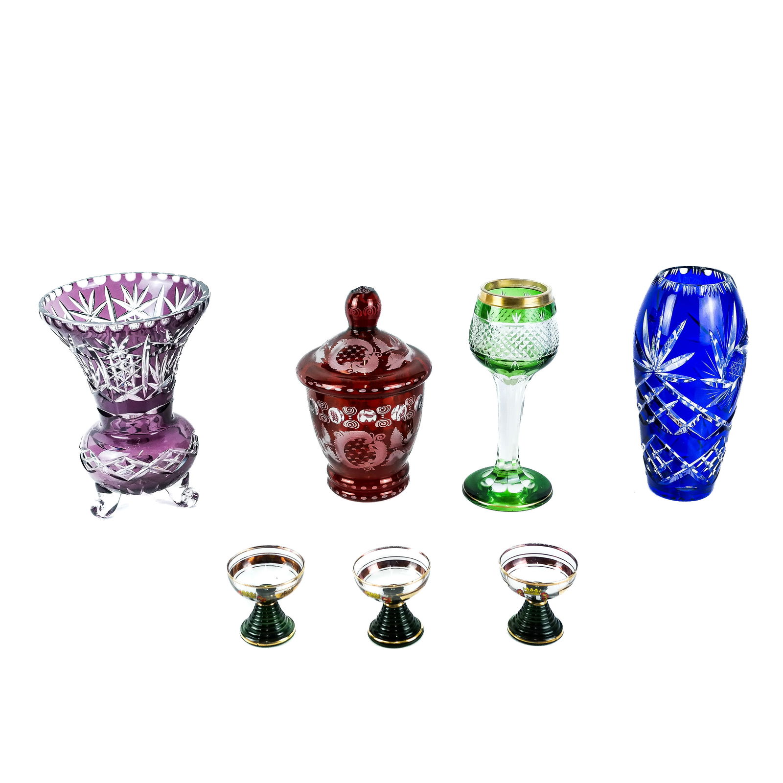 7 Colored Glass Articles (1 of 13)