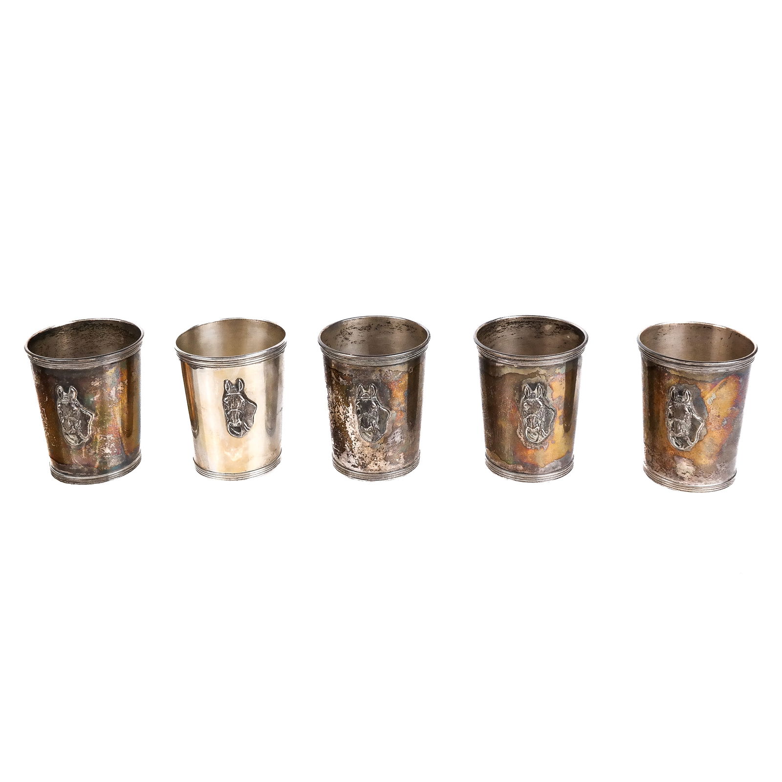 Set of 5 Sterling Silver Mint Julep Cups (1 of 8)
