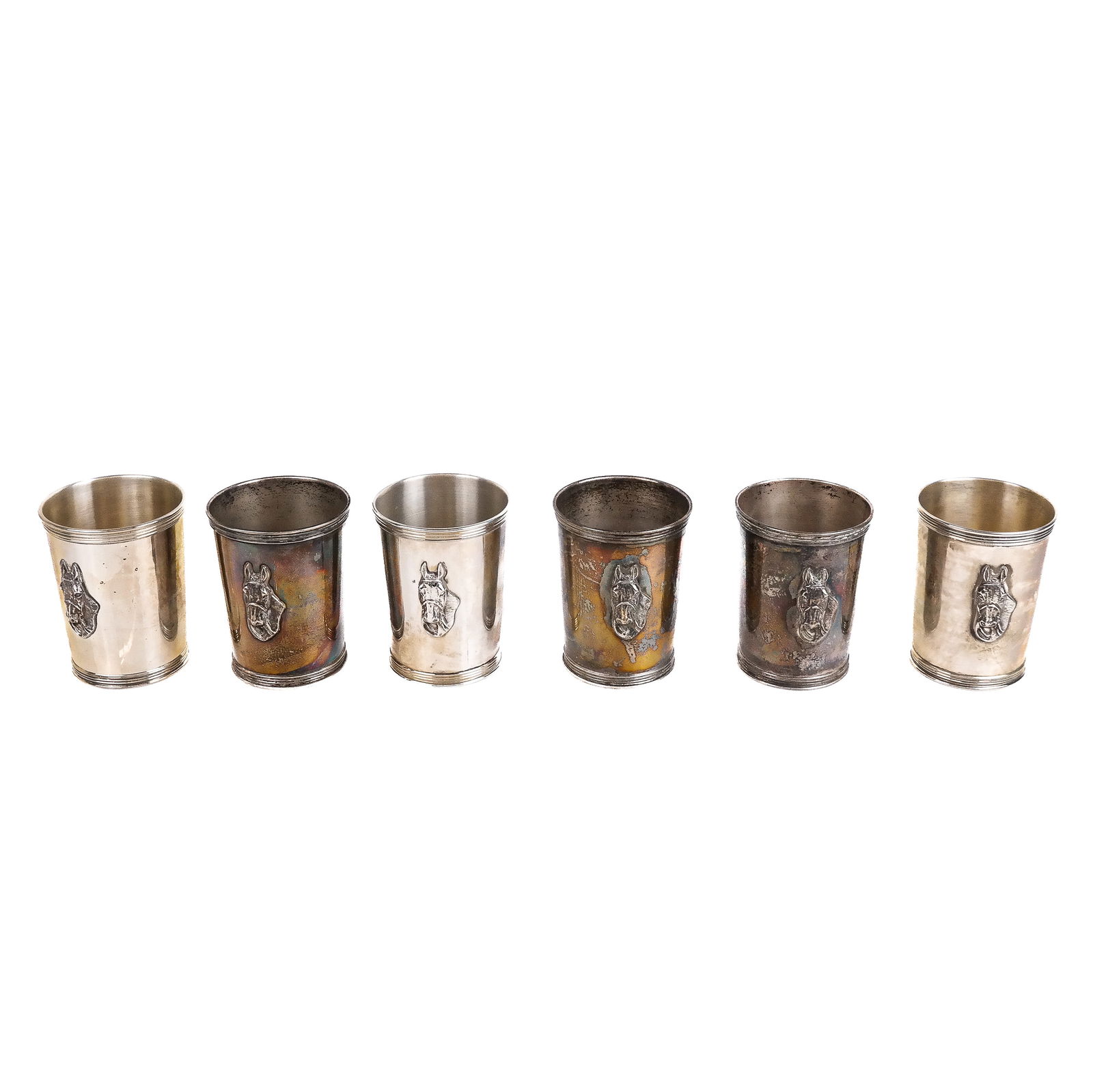 Set of 6 Trees Sterling Silver Mint Julep Cups (1 of 7)