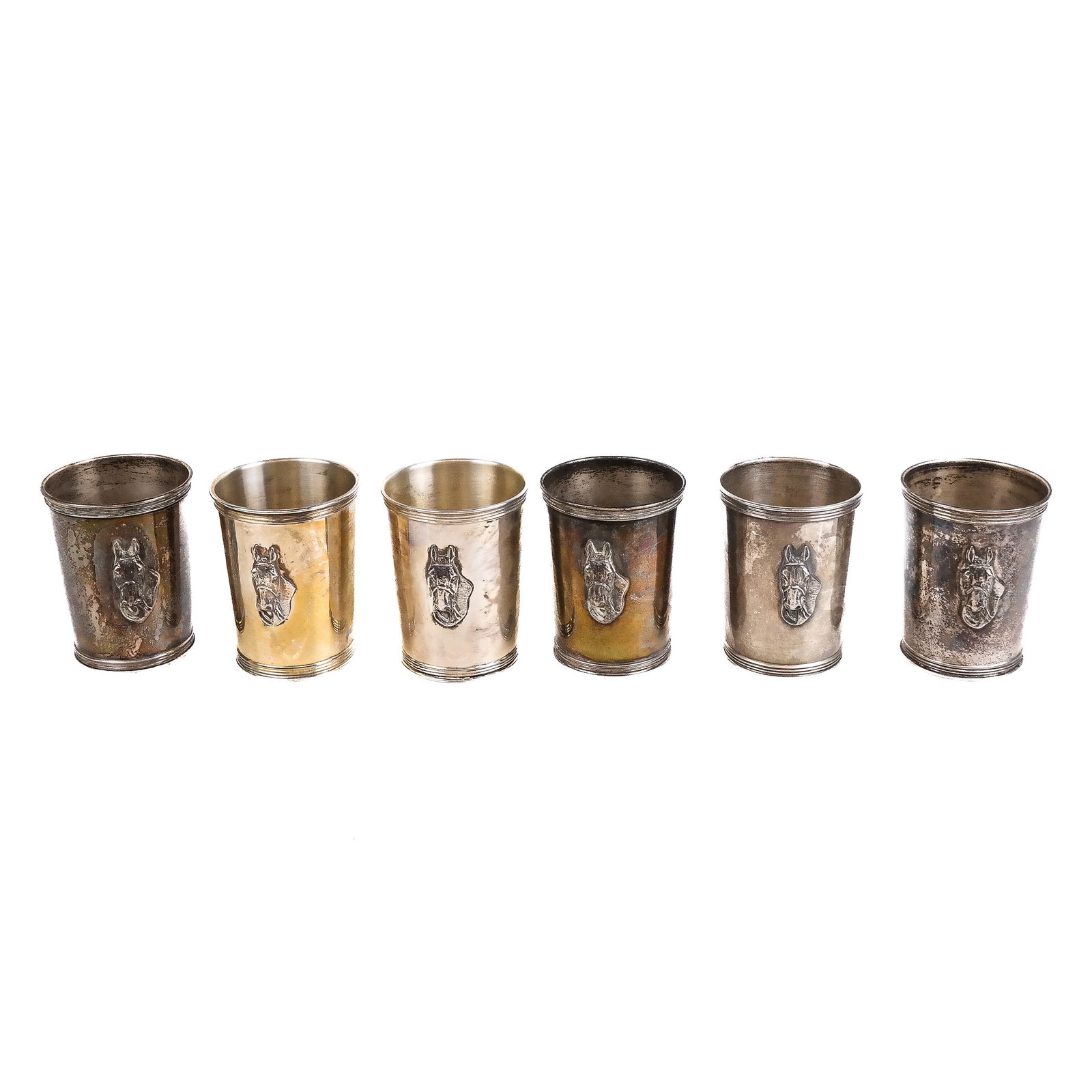 Set of 6 Trees Sterling Silver Mint Julep Cups (1 of 7)