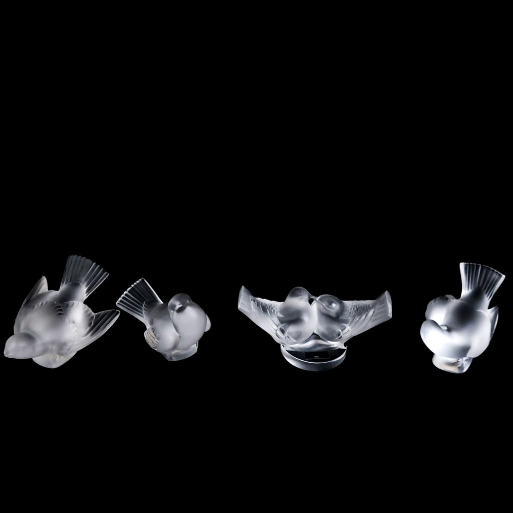 Group of Lalique French Glass Birds (4) (1 of 10)