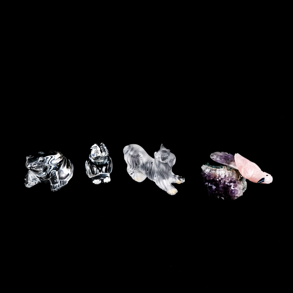 Group of Glass & Mineral Animal Sculptures (4) (1 of 9)