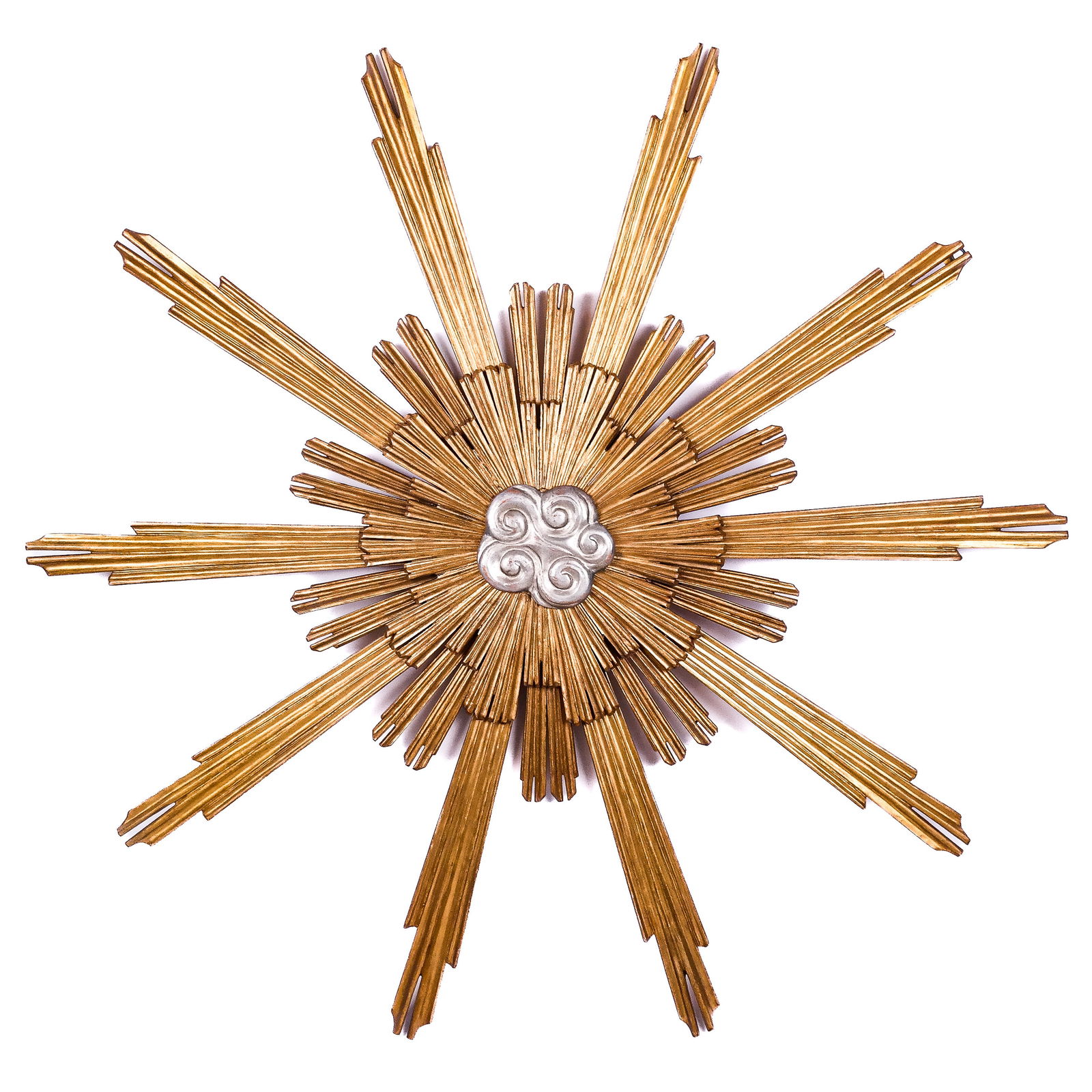 Large Italian Baroque Style Sunburst Plaque (1 of 7)