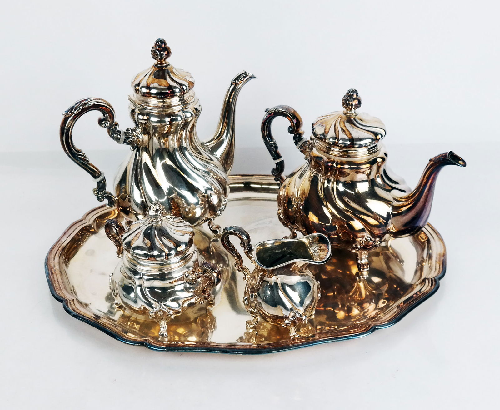 5pc. Sterling Silver Tea And Coffee Set Auction
