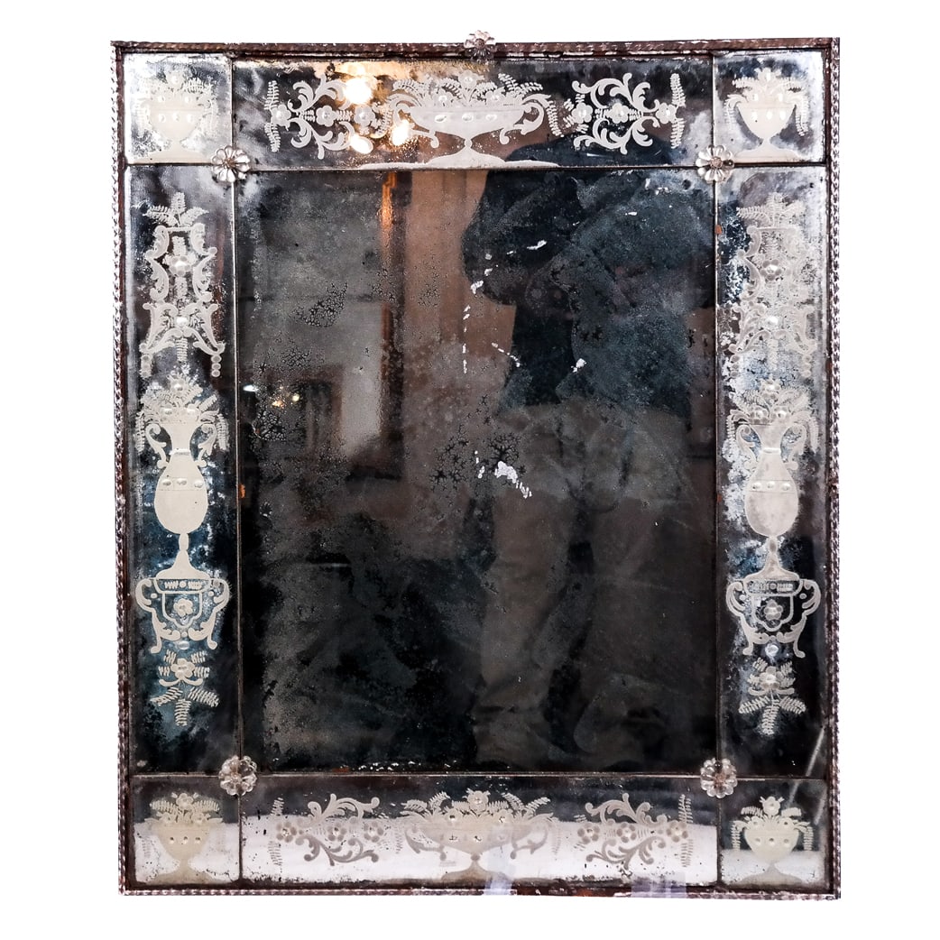 19th C. Victorian Decorated Mirror (1 of 8)
