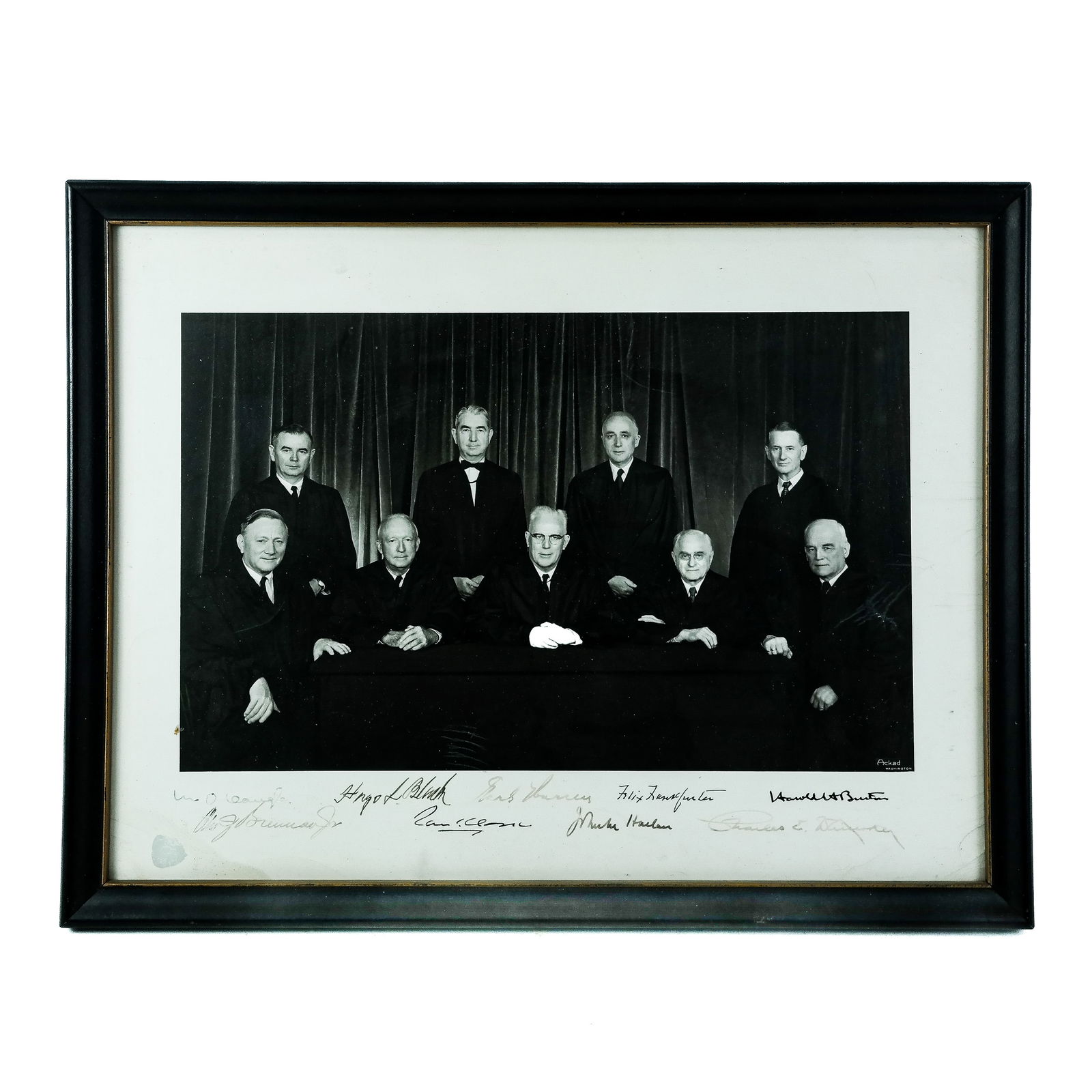 Photo: Signed Supreme Court Justices, Warren Court (1 of 11)
