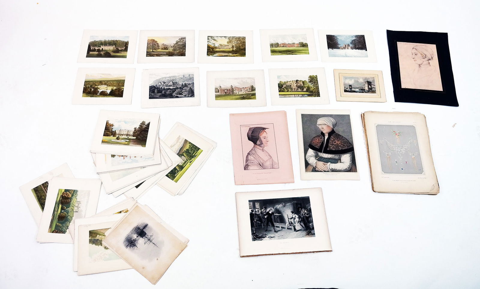 Large Group of Vintage English & French Prints (1 of 12)