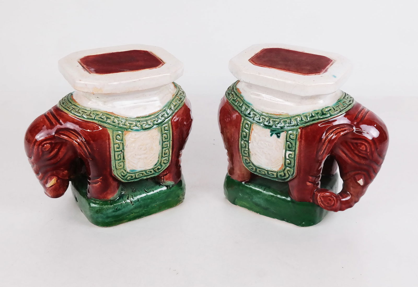 Pair of Miniature Elephant Form Garden Seats (1 of 8)