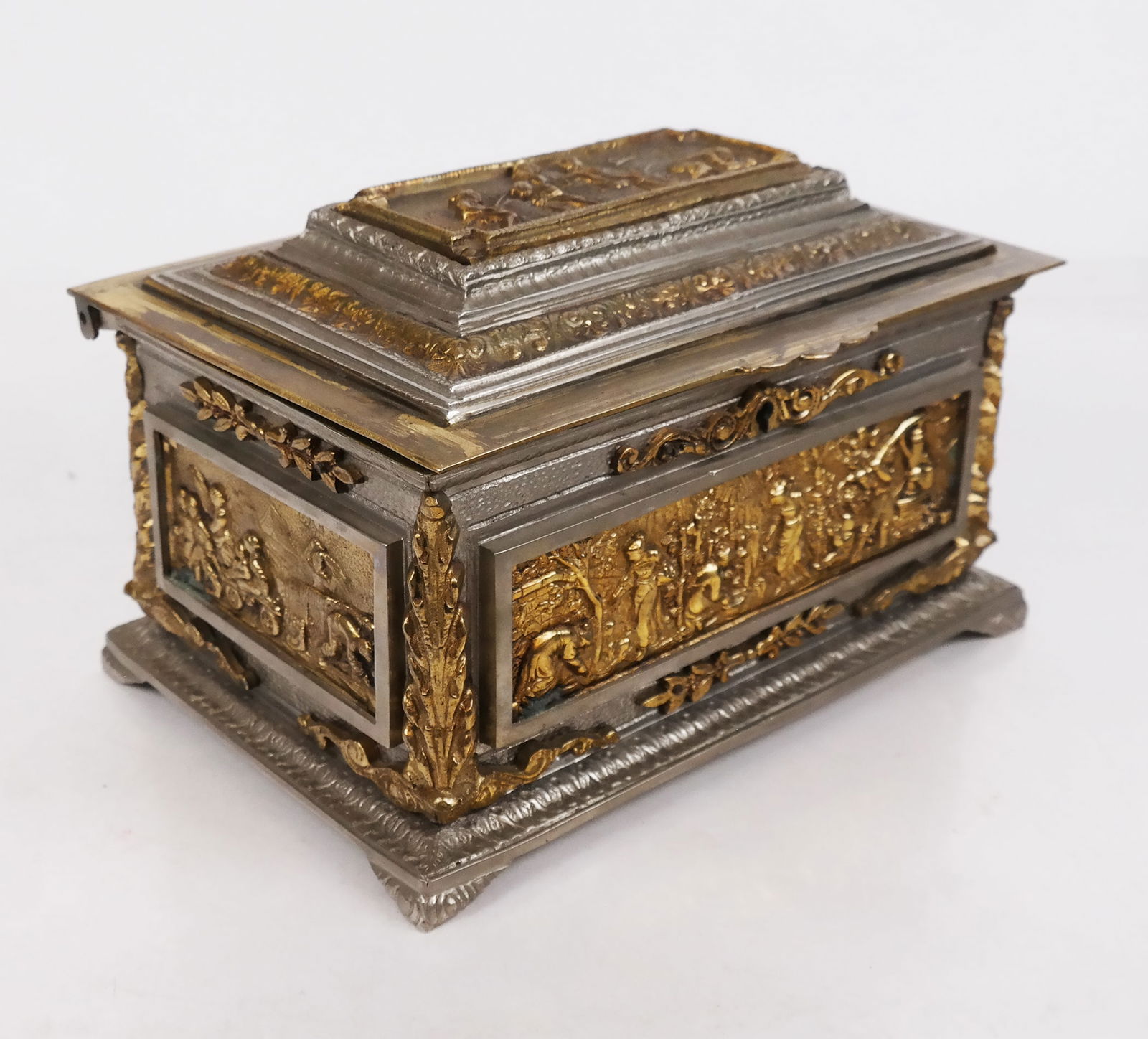 Spanish Renaissance-Style Gilt Bronze Casket/Box (1 of 9)